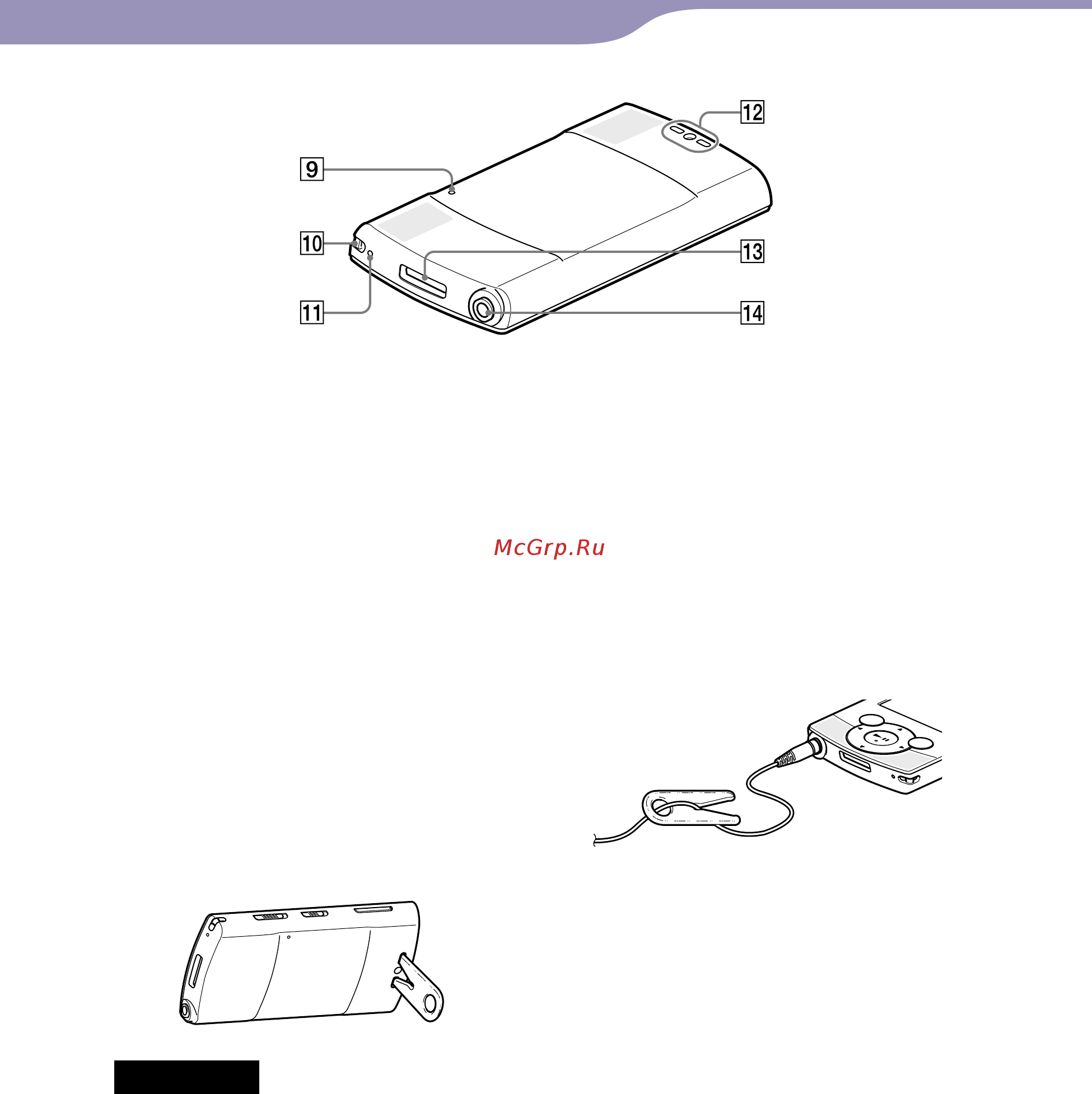 Sony NWZ-S544 8Gb Violet [6/133] Вид сзади