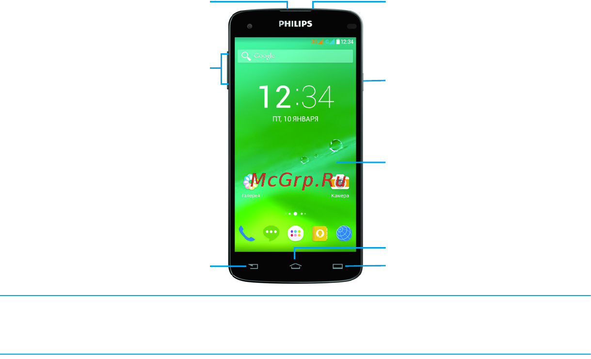 Philips Xenium I908 White Инструкция по эксплуатации онлайн