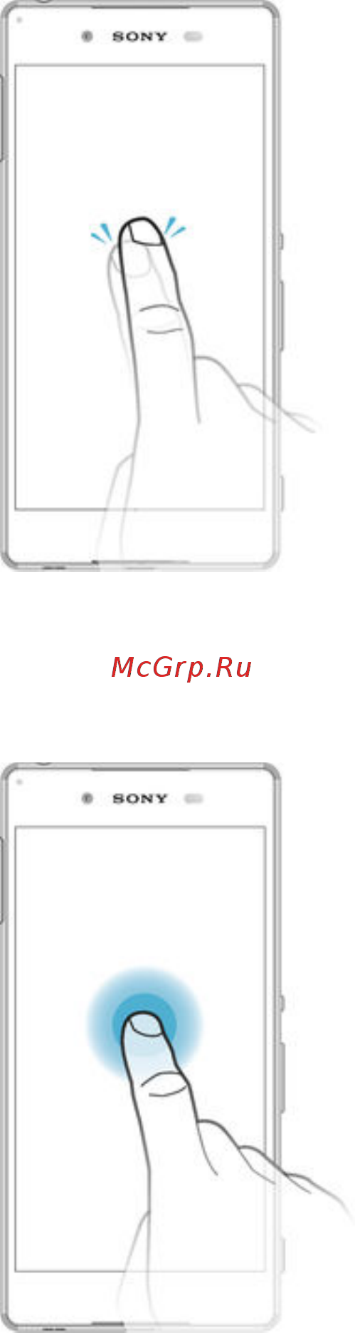 Sony Xperia Z3+ LTE Copper (E6553) [13/144] Использование сенсорного экрана