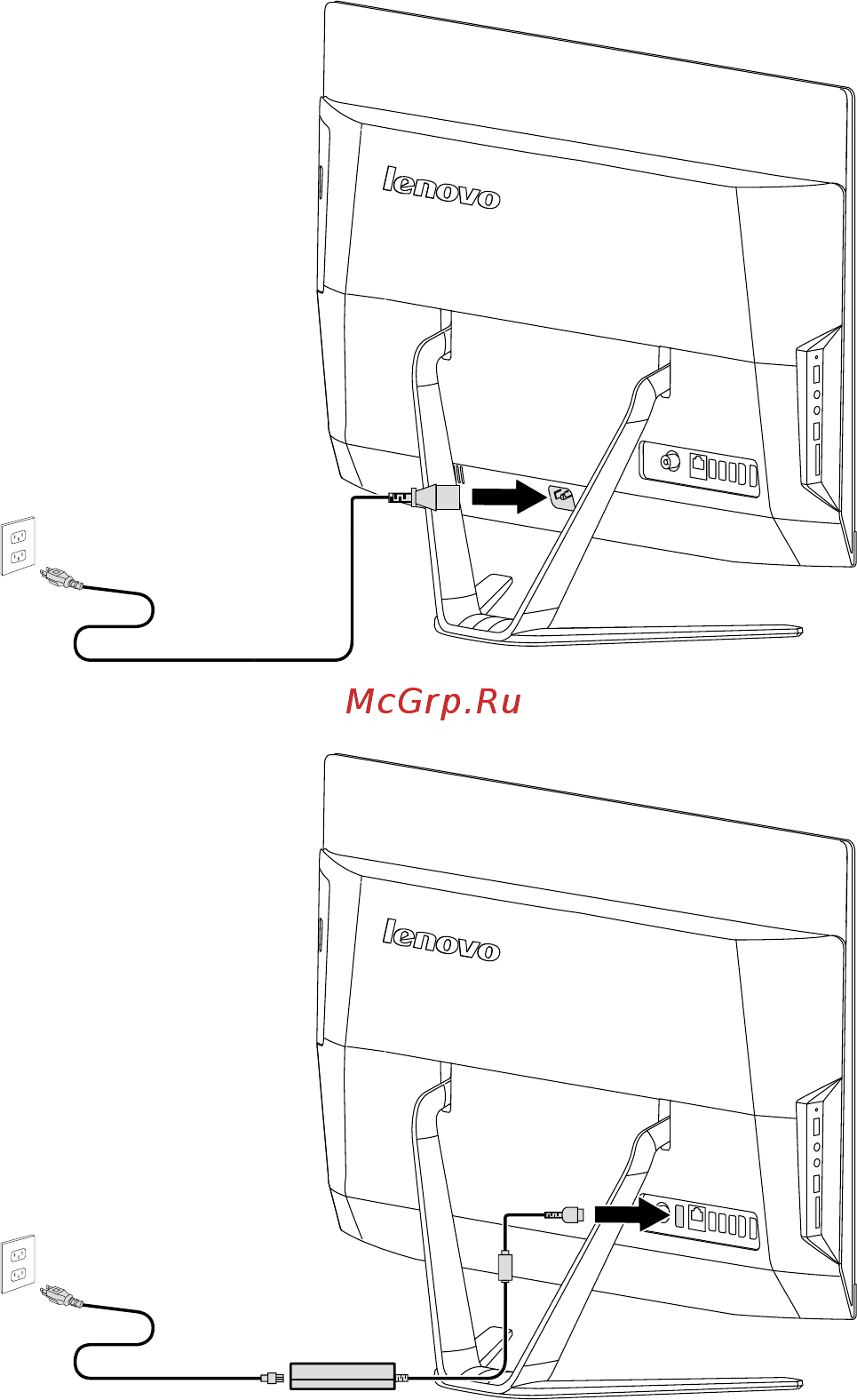 Lenovo IdeaCentre B50-30 (F0AU00DFRK) [14/59] Подключение компьютера