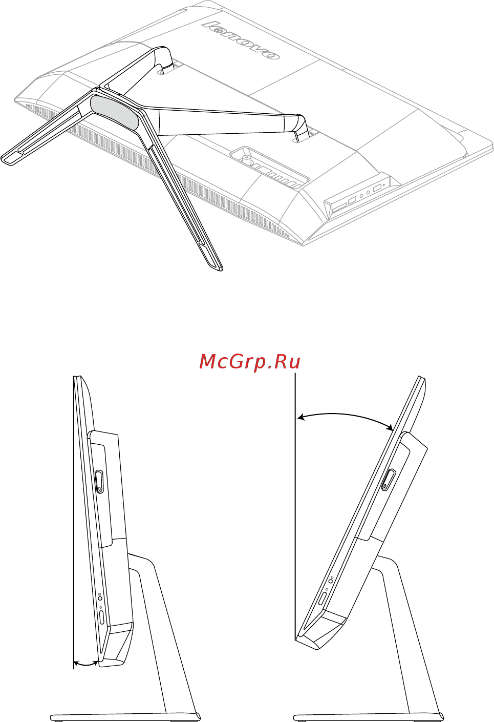 Lenovo IdeaCentre B50-30 (F0AU00FHRK) [12/59] Подставка компьютера