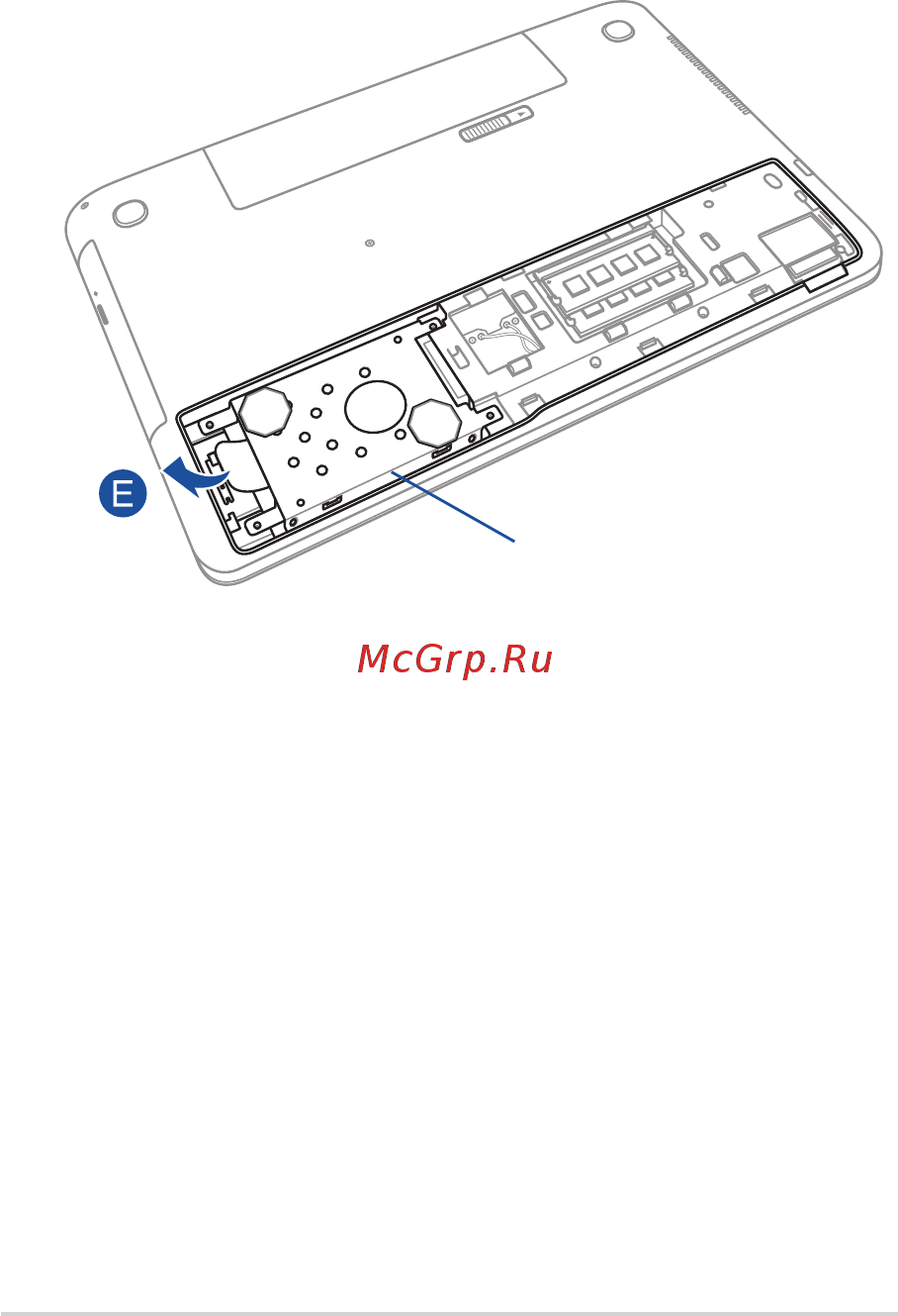 Asus G551JX-CN144H [100/140] E извлеките корзину с жестким диском из отсека