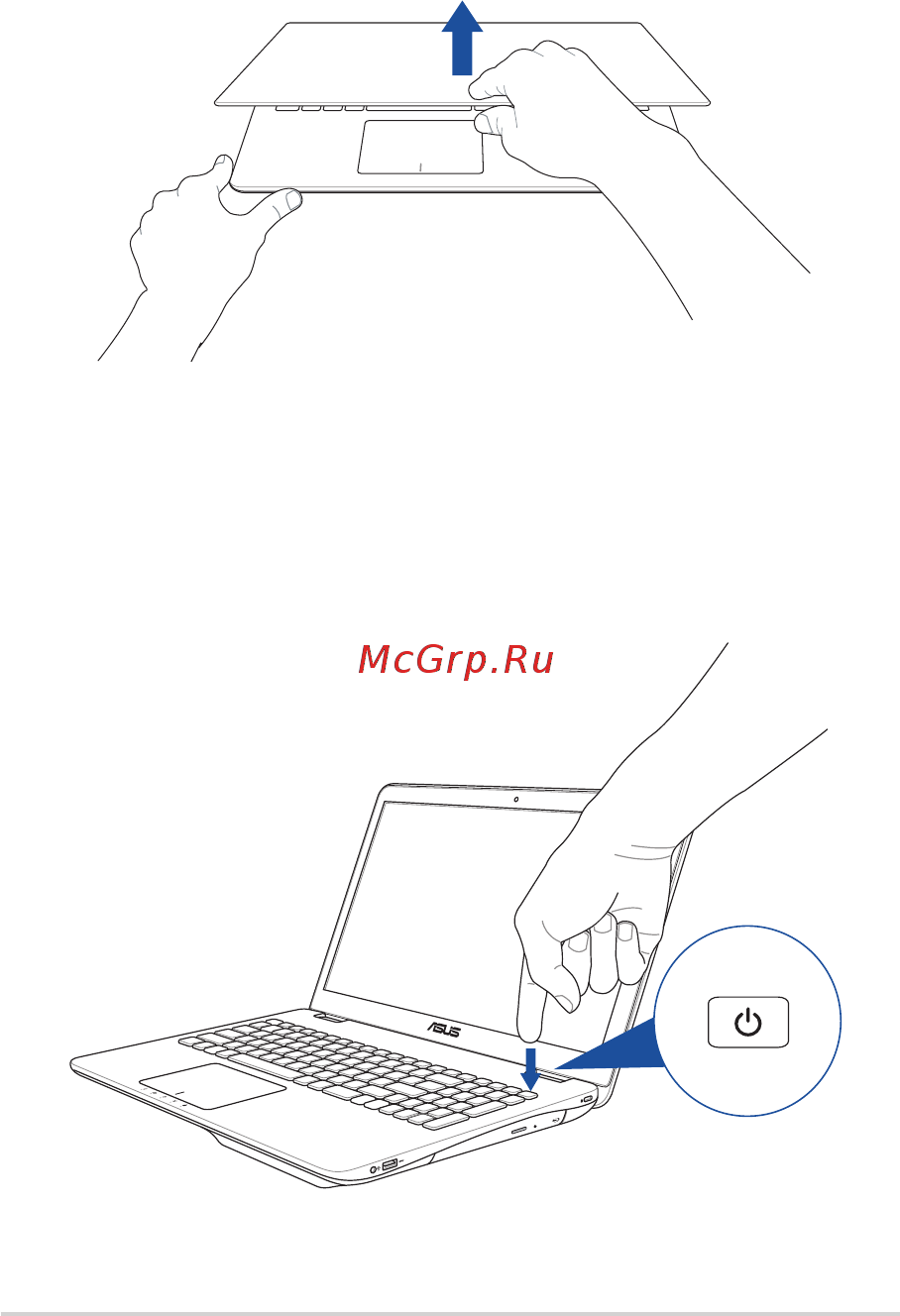 Asus G551JX-CN144H [30/140] Откройте крышку