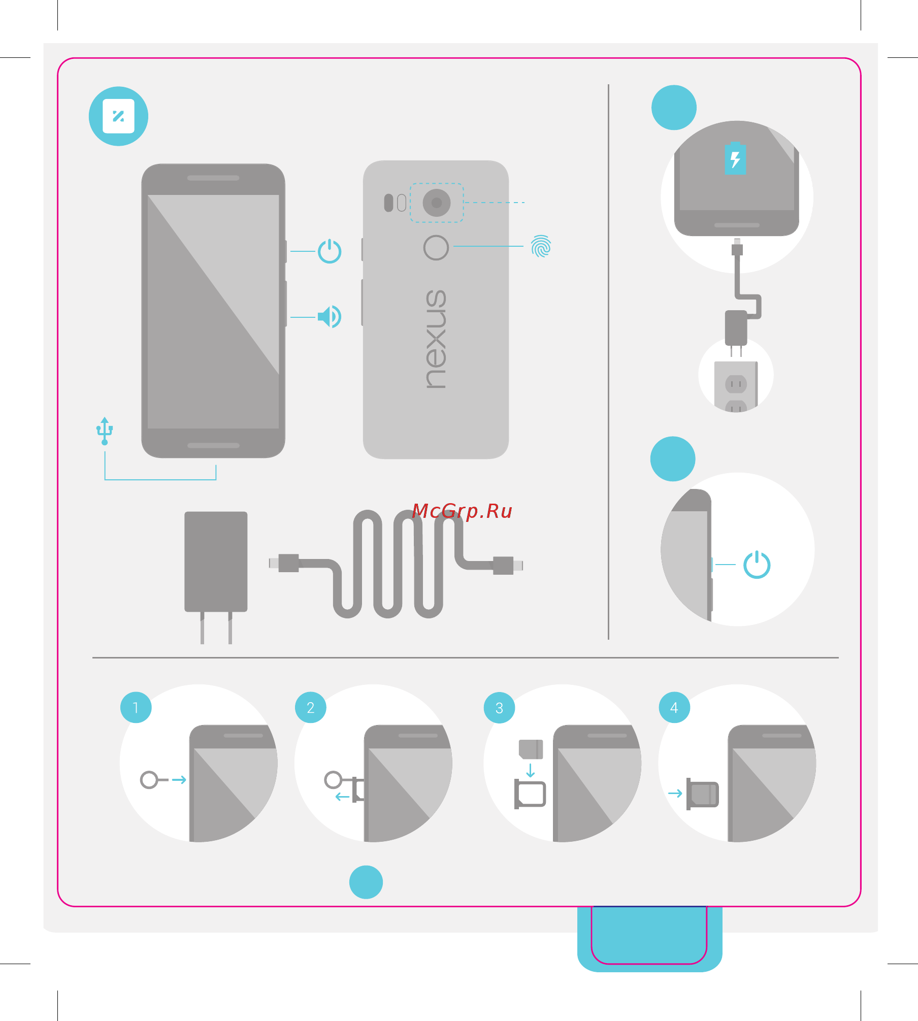 LG Nexus 5X 16Gb White [2/2] Print pantone 311c