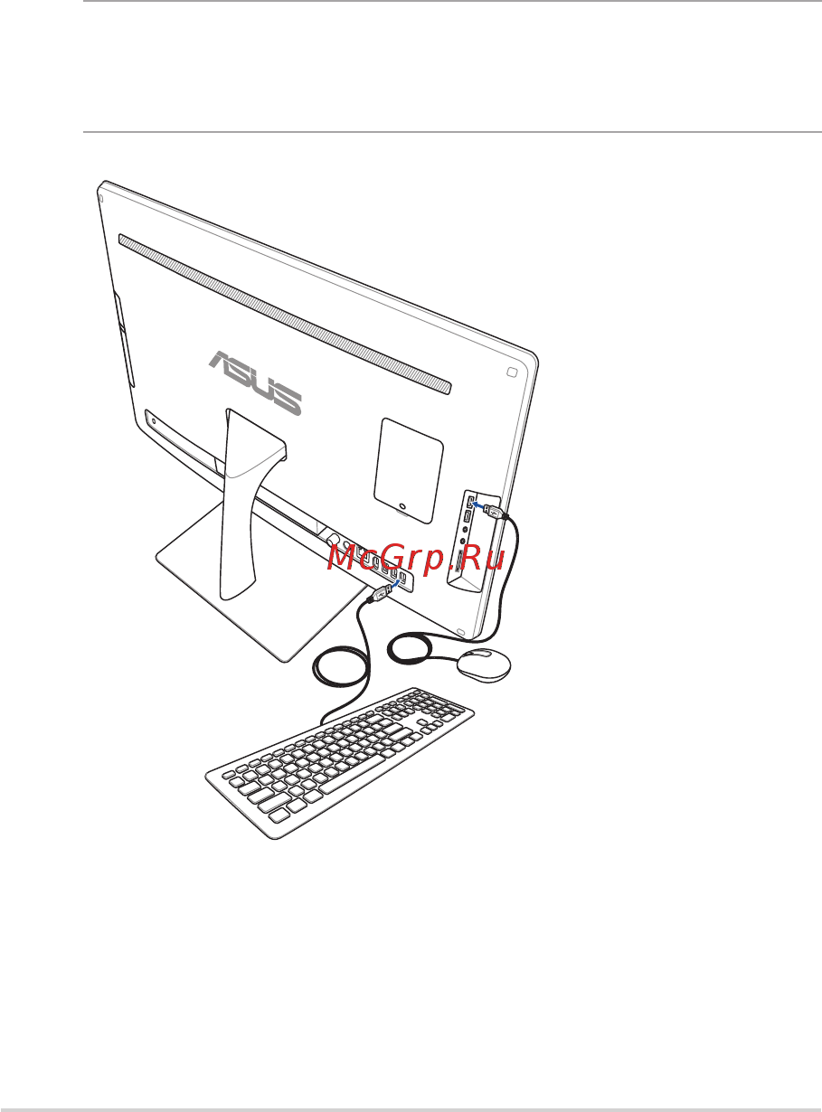 Asus ET2323INK-BC005R [23/76] Подключение проводной клавиатуры и мыши