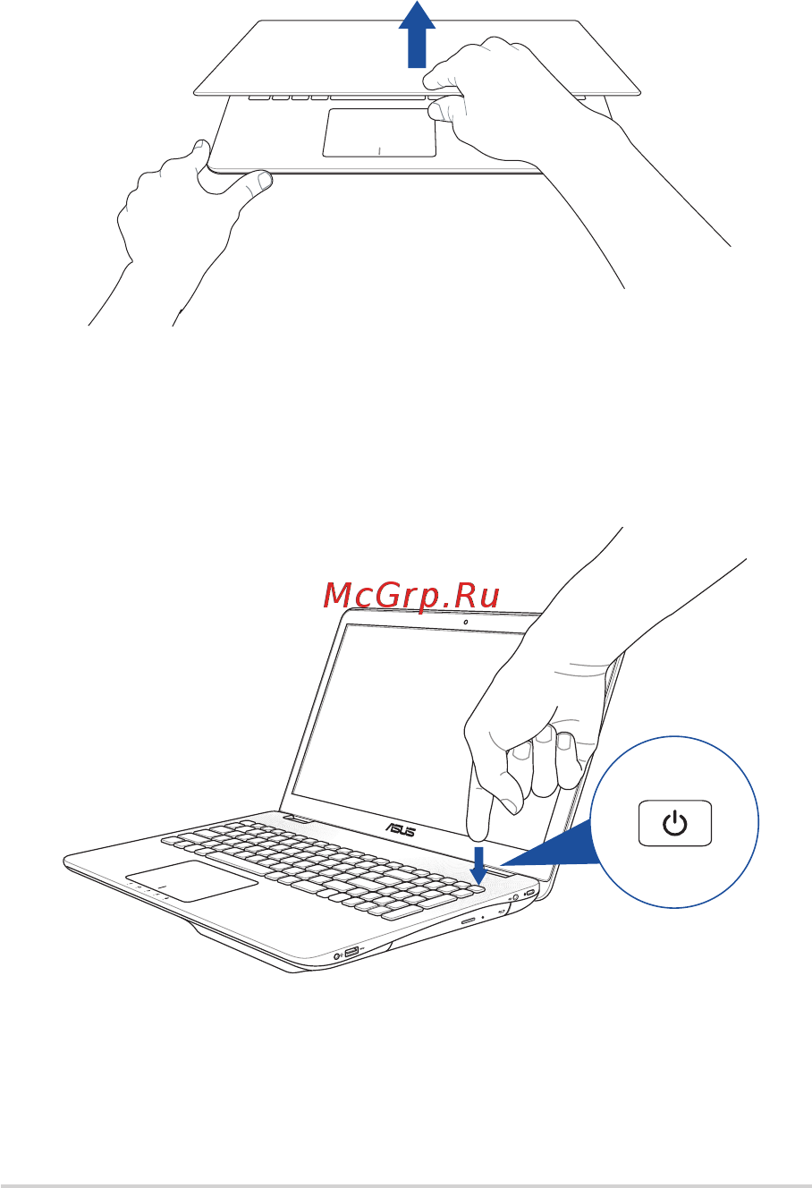Asus N551VW-FY154T [30/128] Откройте крышку