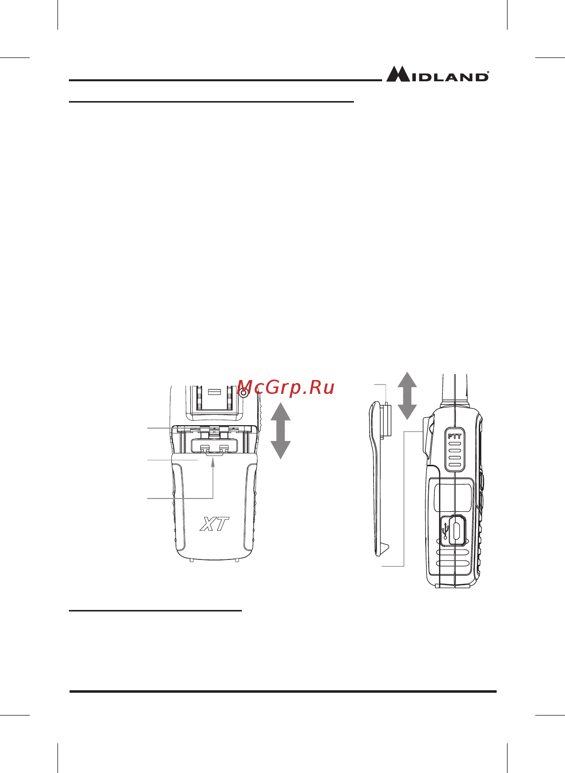 Midland XT10 [4/14] Установка клипсы