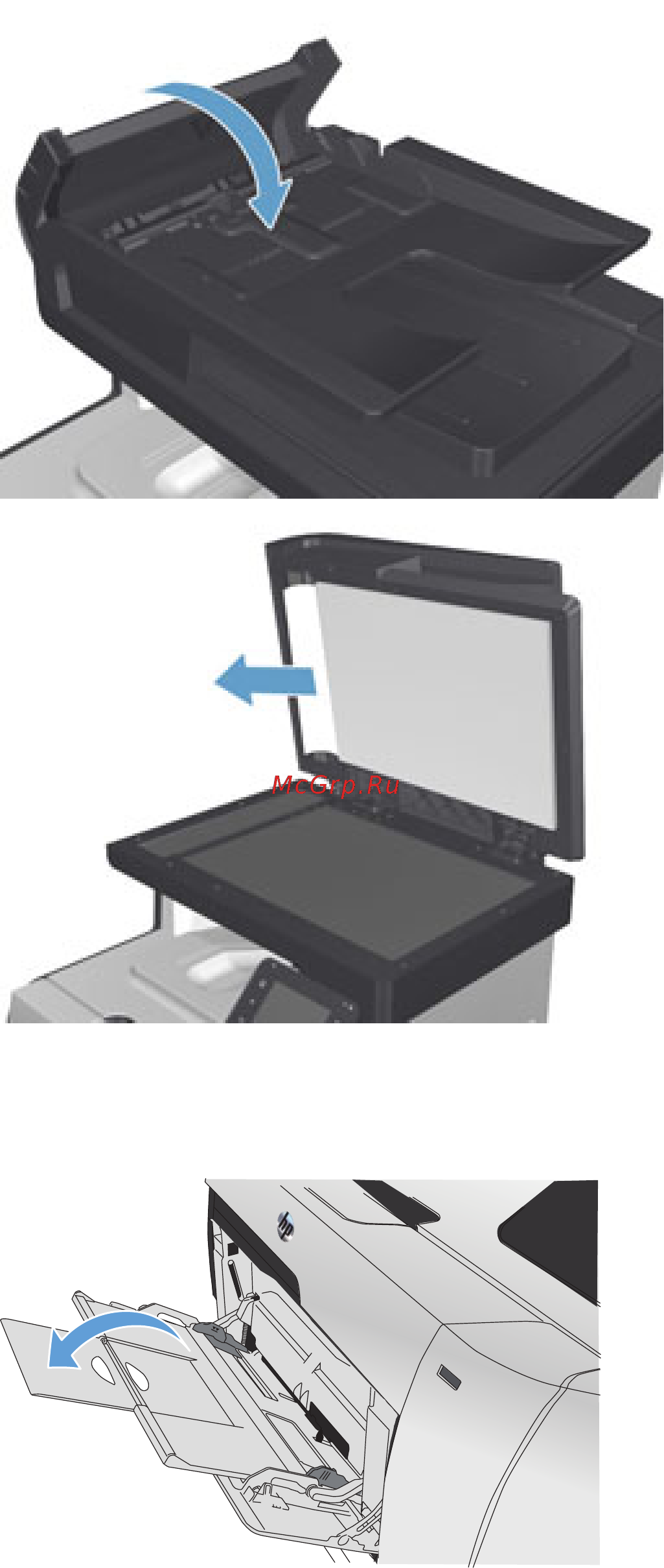 HP Color LaserJet Pro M476dn (CF386A) A4 Duplex [114/154] Устранение замятий в лотке 1