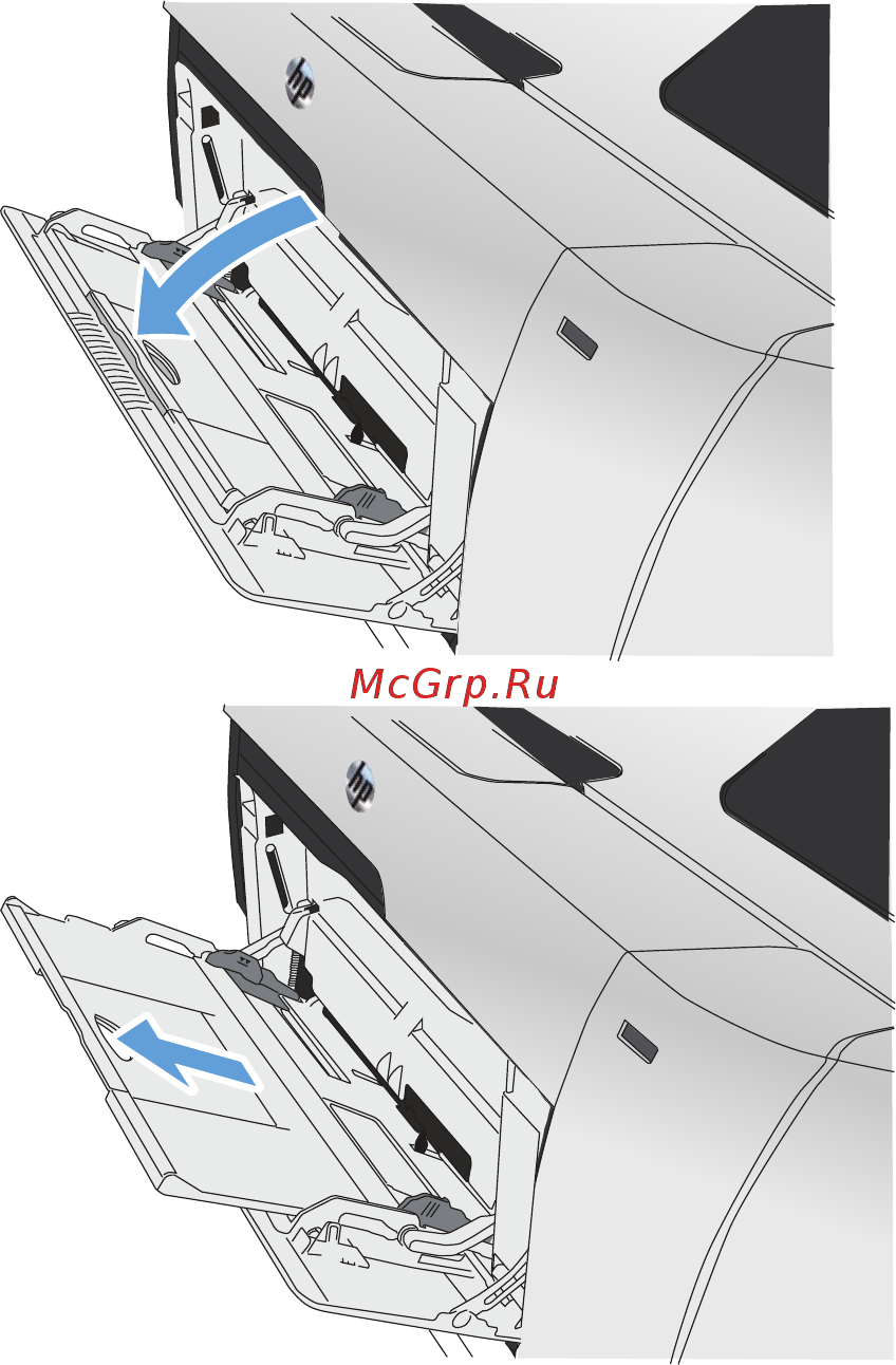 HP Color LaserJet Pro M476dn (CF386A) A4 Duplex [22/154] Загрузка лотка 1 многофункциональный лоток