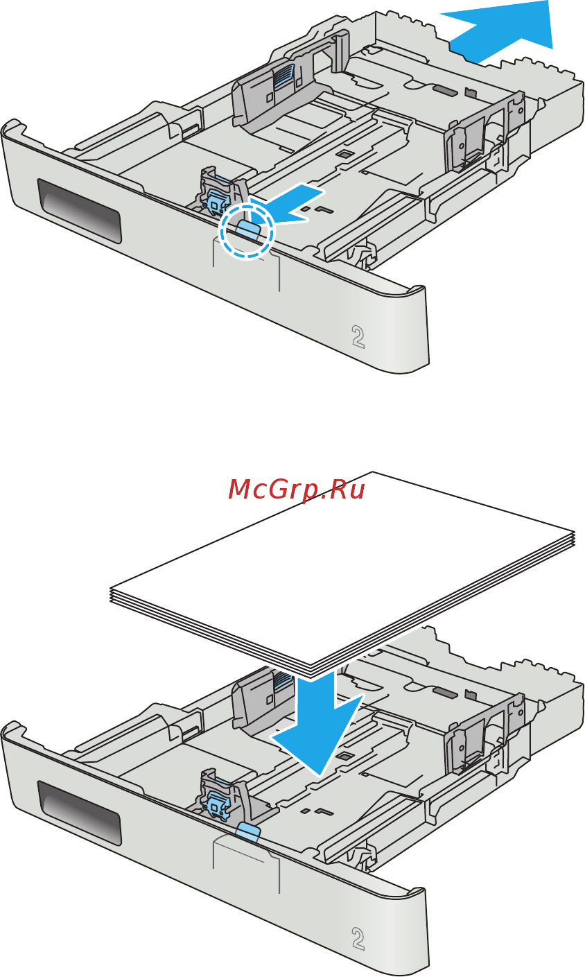 HP Color LaserJet Pro M477fnw (CF377A) [32/186] Глава 2 лотки для бумаги ruww