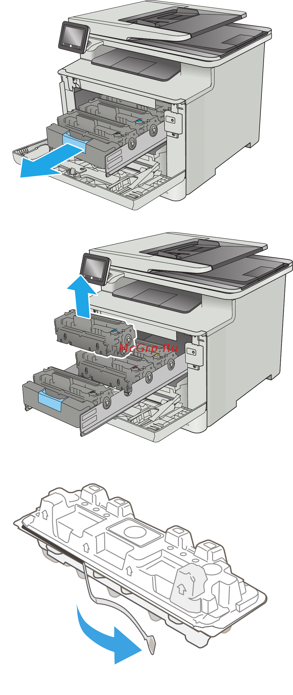 HP Color LaserJet Pro M477fnw (CF377A) [42/186] Глава 3 расходные материалы дополнительные принадлежности и запасные части ruww