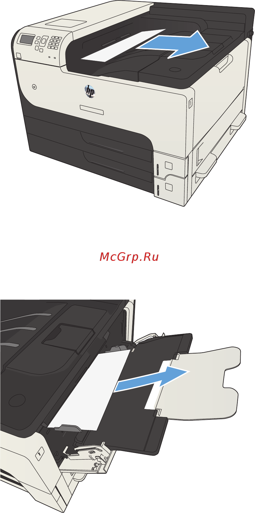 HP LaserJet Enterprise 700 M712xh (CF238A) A3 [148/190] Устраните замятия в области выходного приемника