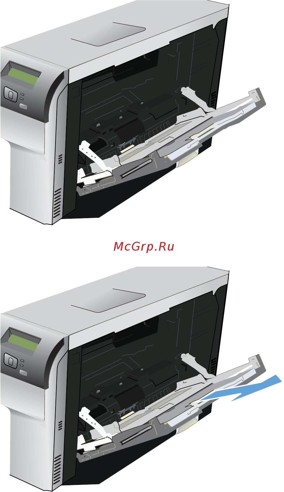 HP Color LaserJet Pro CP5225DN (CE712A) [68/194] Загрузка лотков