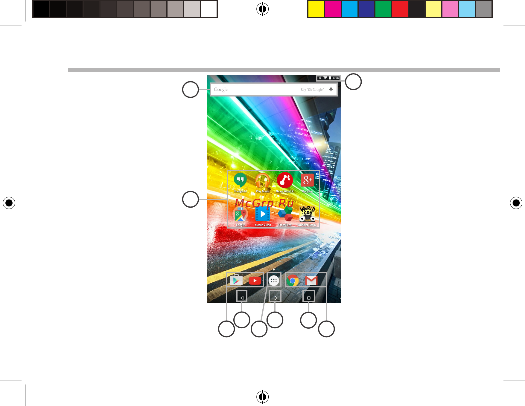 Archos PLATINUM 70 PLATINUM БЕЛЫЙ [8/16] Интерфейс androi