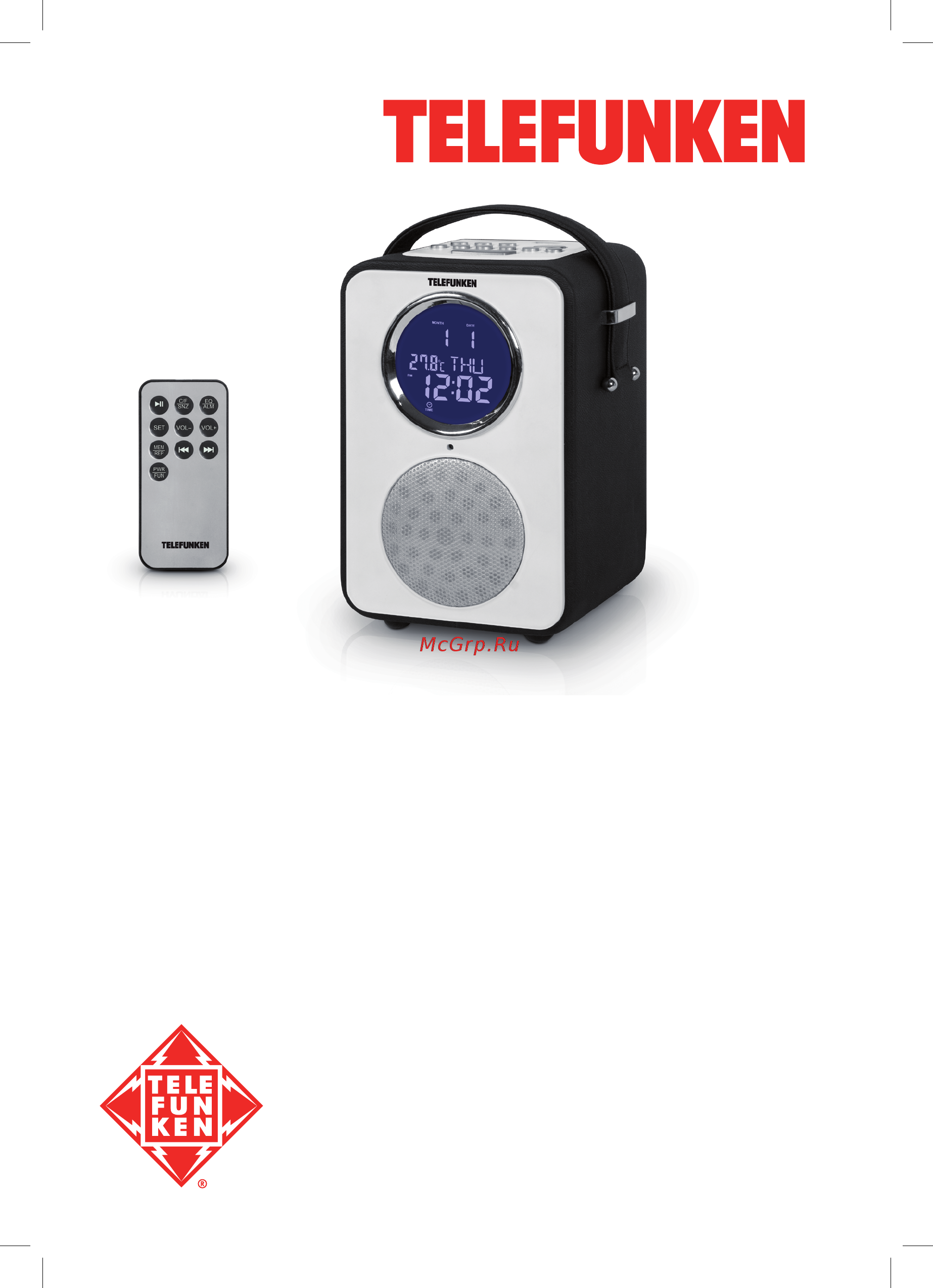 Telefunken TF-1624U Black Leather Инструкция по эксплуатации онлайн