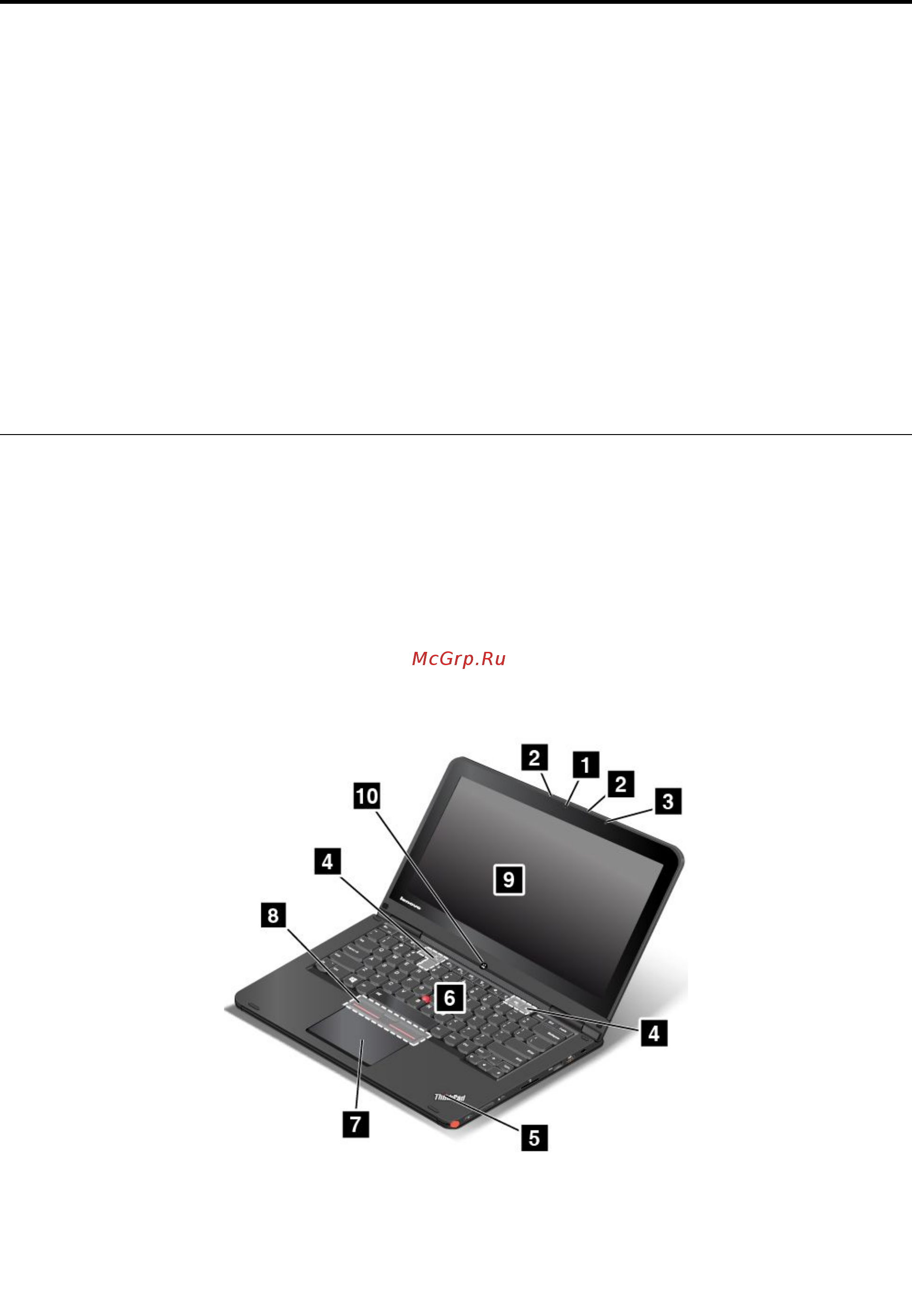Lenovo ThinkPad Yoga 12 (20DL003FRT) [19/172] Расположение элементов управления разъемов и индикаторов компьютера