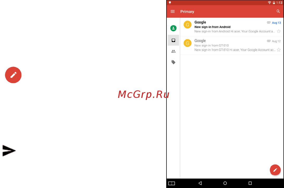 Acer Predator 8 32Gb (GT-810) [31/65] Настройка эл почты google