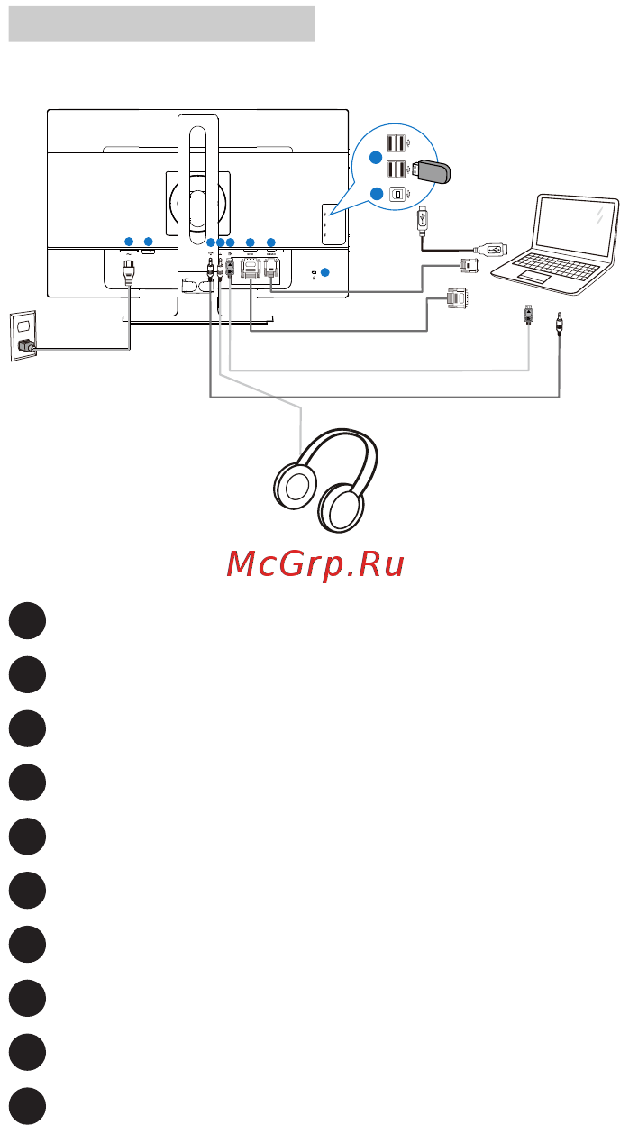 Philips 221B6QPYEB/00 Инструкция по эксплуатации онлайн [8/59] 240437
