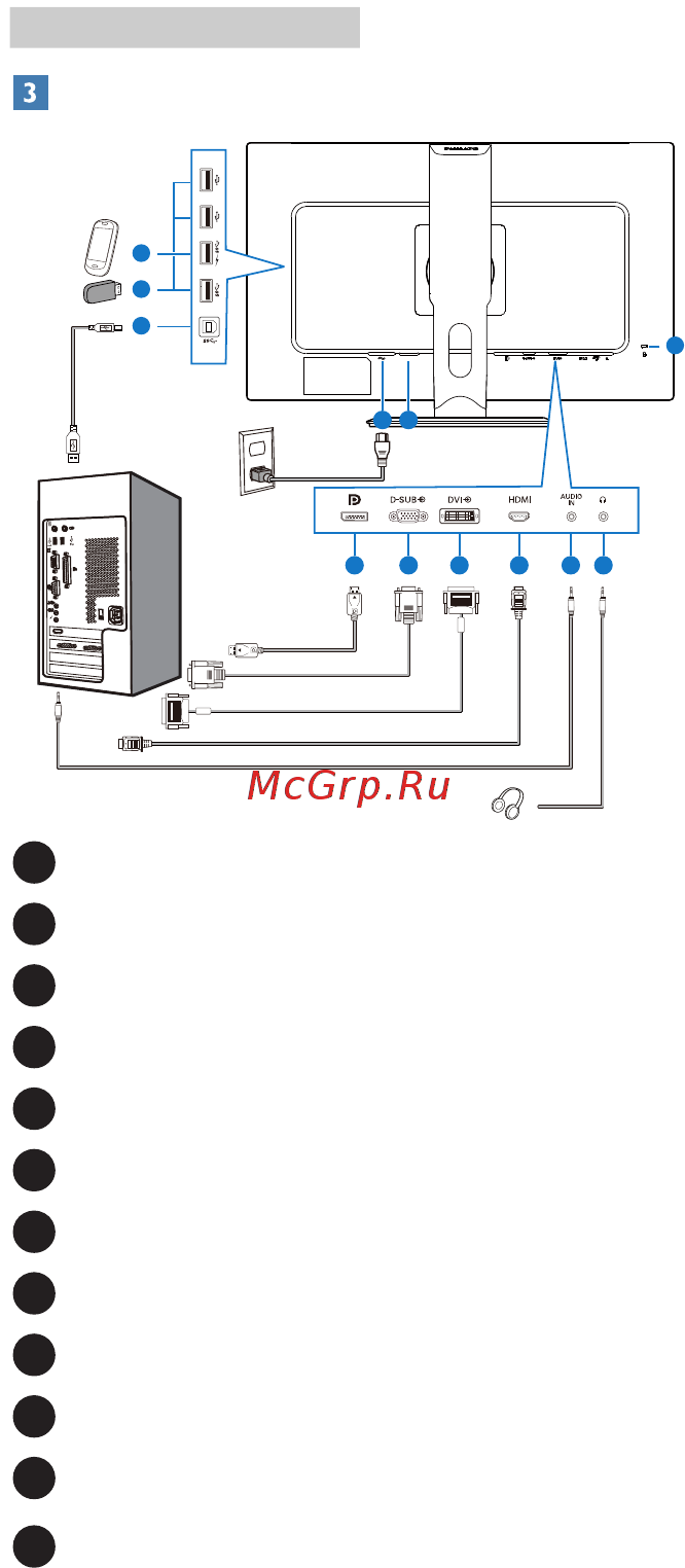 Philips 258B6QJEB/00 Инструкция по эксплуатации онлайн [7/51] 240442