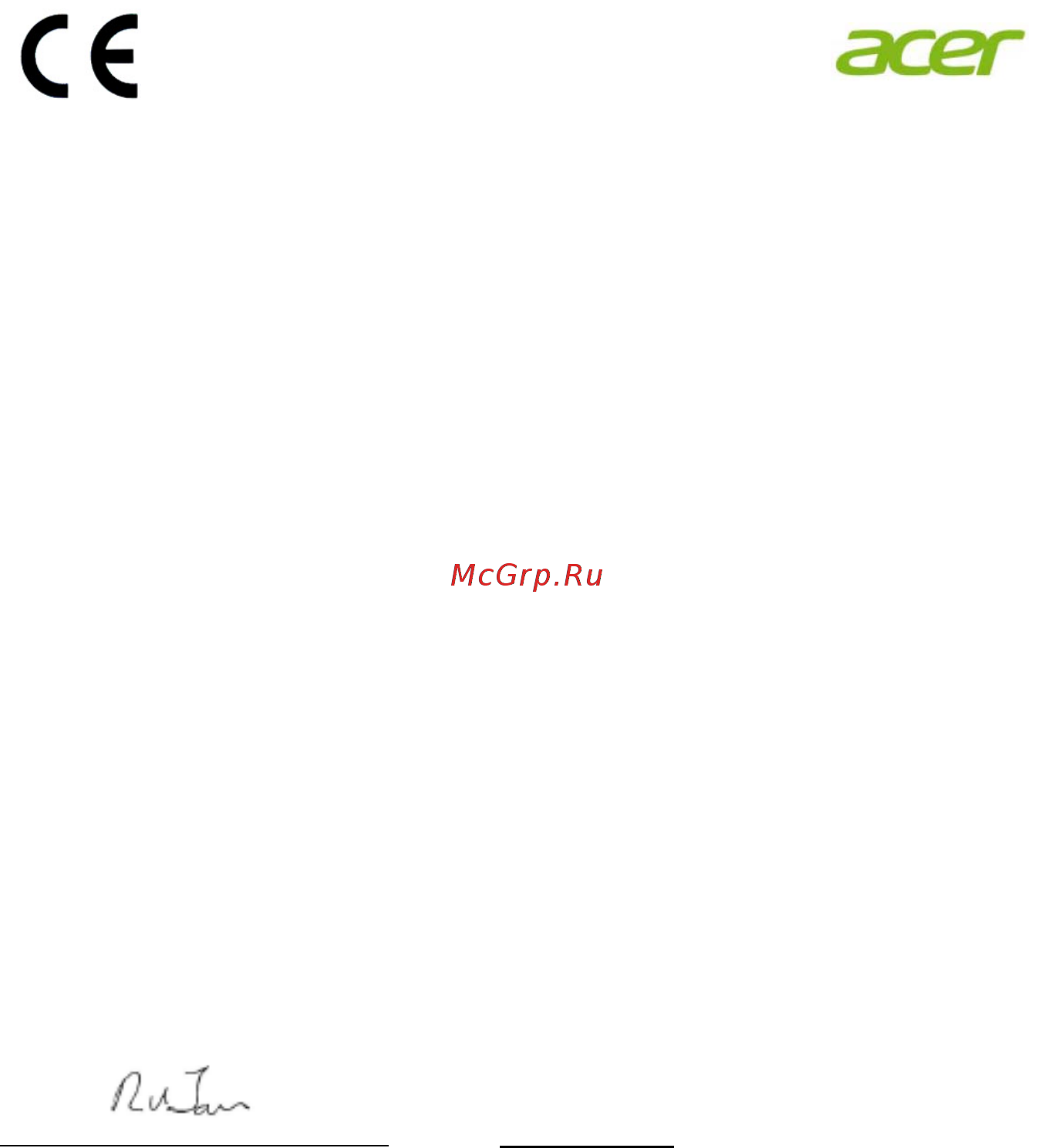 Acer V246HLbid [10/27] Declaration of conformity