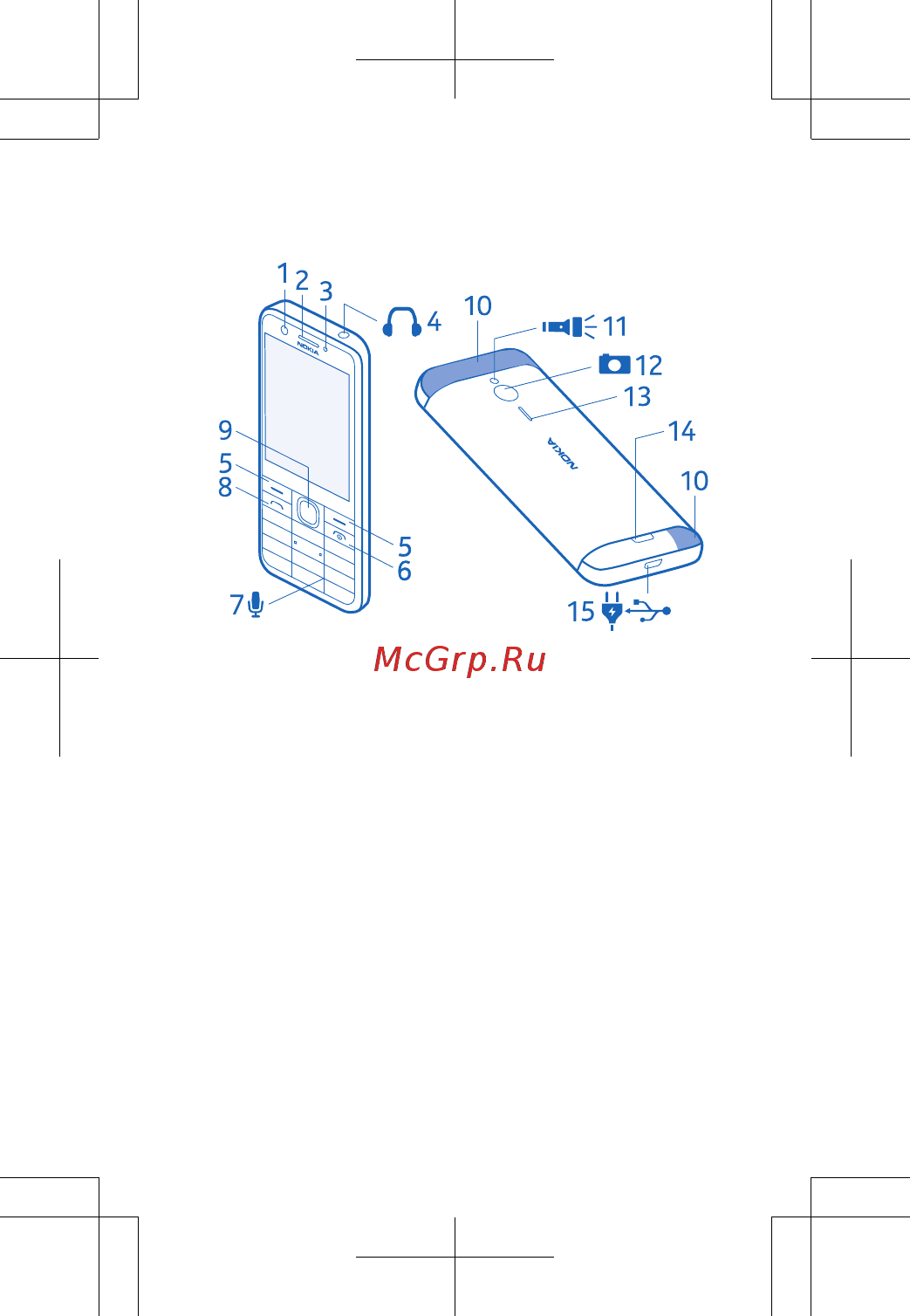 Nokia 230 Black [4/32] Клавиши и компоненты