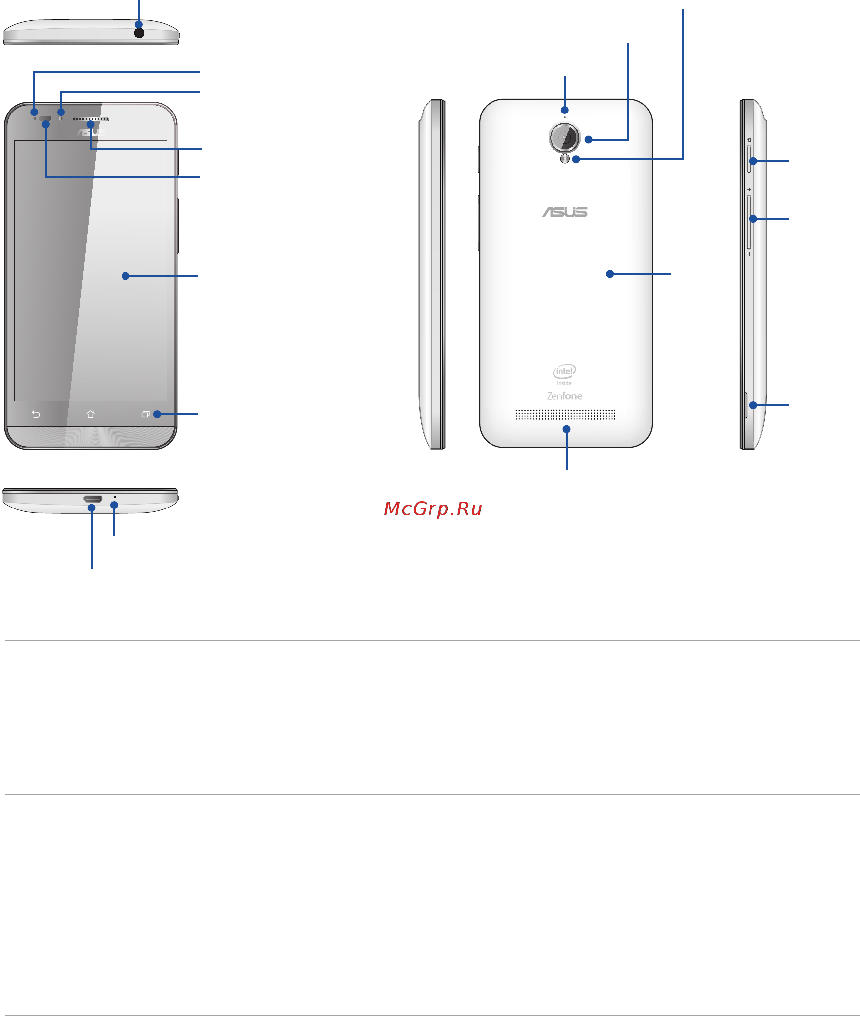 Asus Zenfone Go ZC451TG 8Gb Blue (1D005RU) [8/103] Части и компоненты
