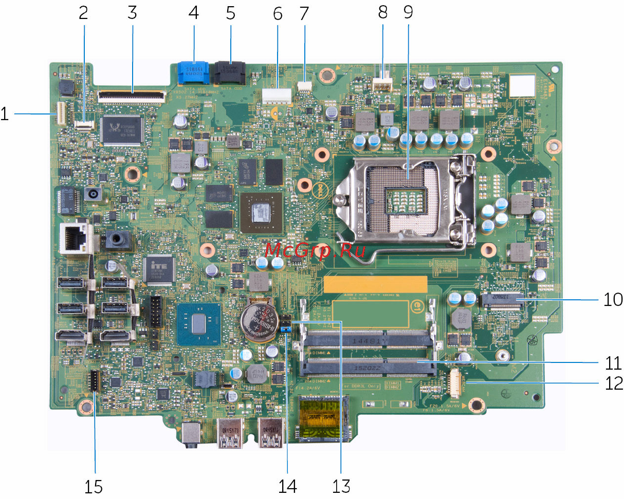 Dell Inspiron 5459-1721 [14/95] Компоненты системной платы