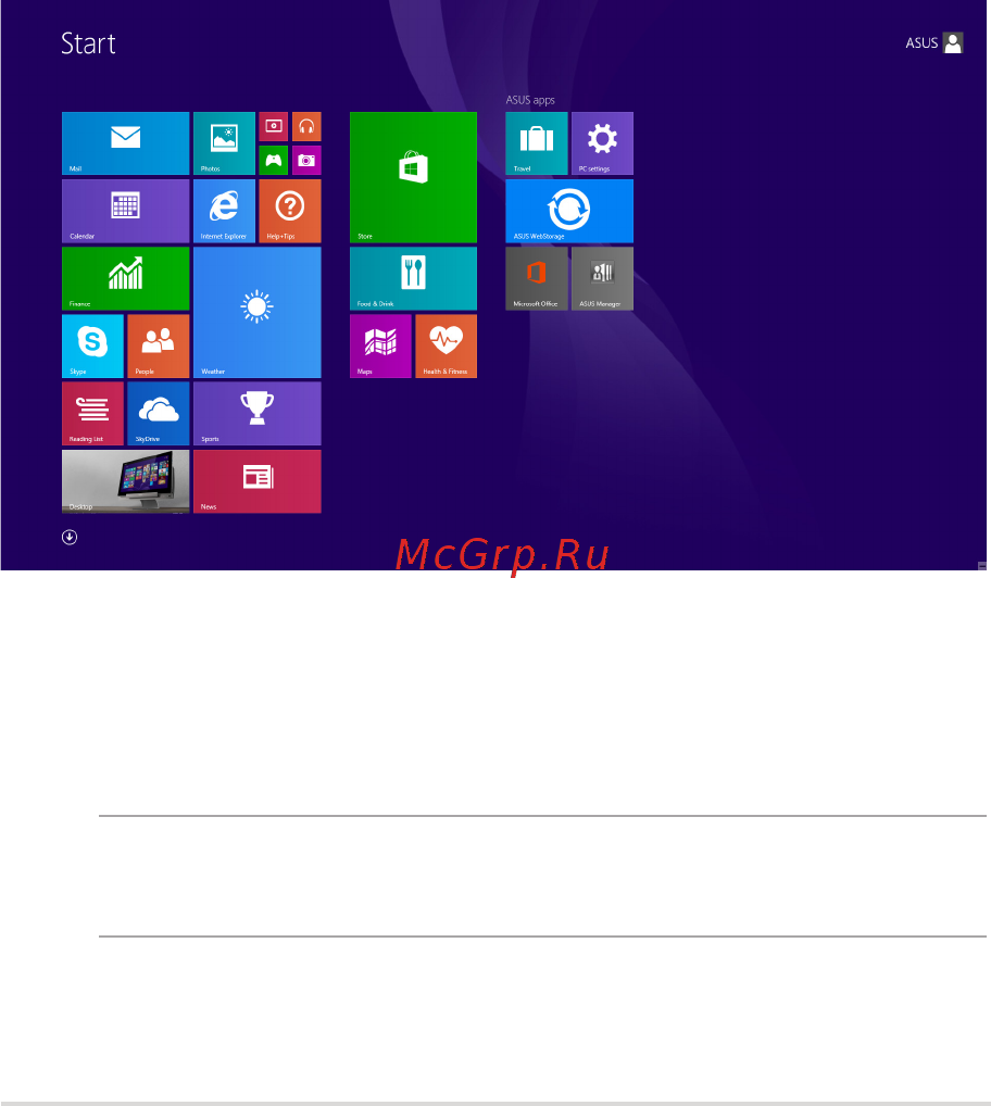 Asus K501LB-DM141D [43/120] Интерфейс windows