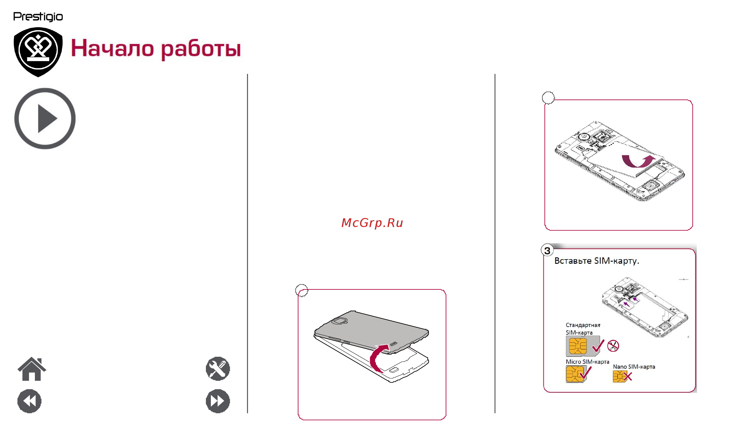 Prestigio WIZE K3 PSP3519DUO Green [4/39] Начало работы