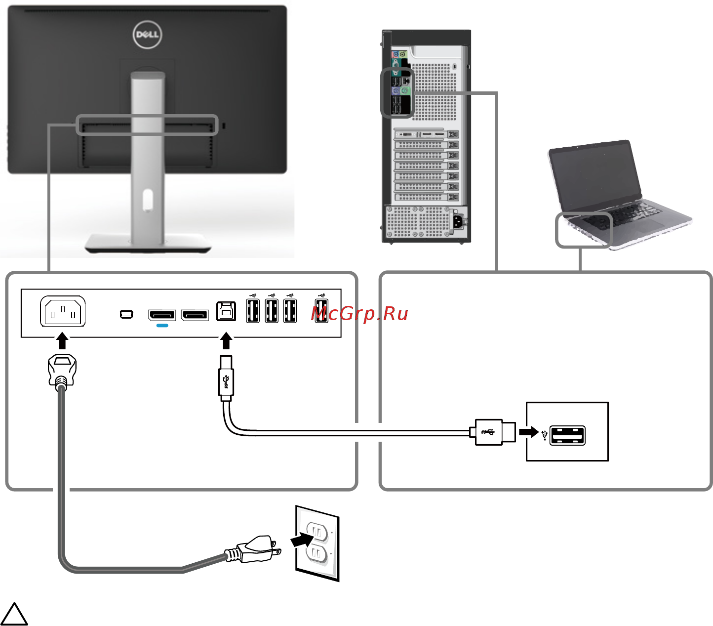 Dell 2715-0883 [31/82] Подключение кабеля usb 3