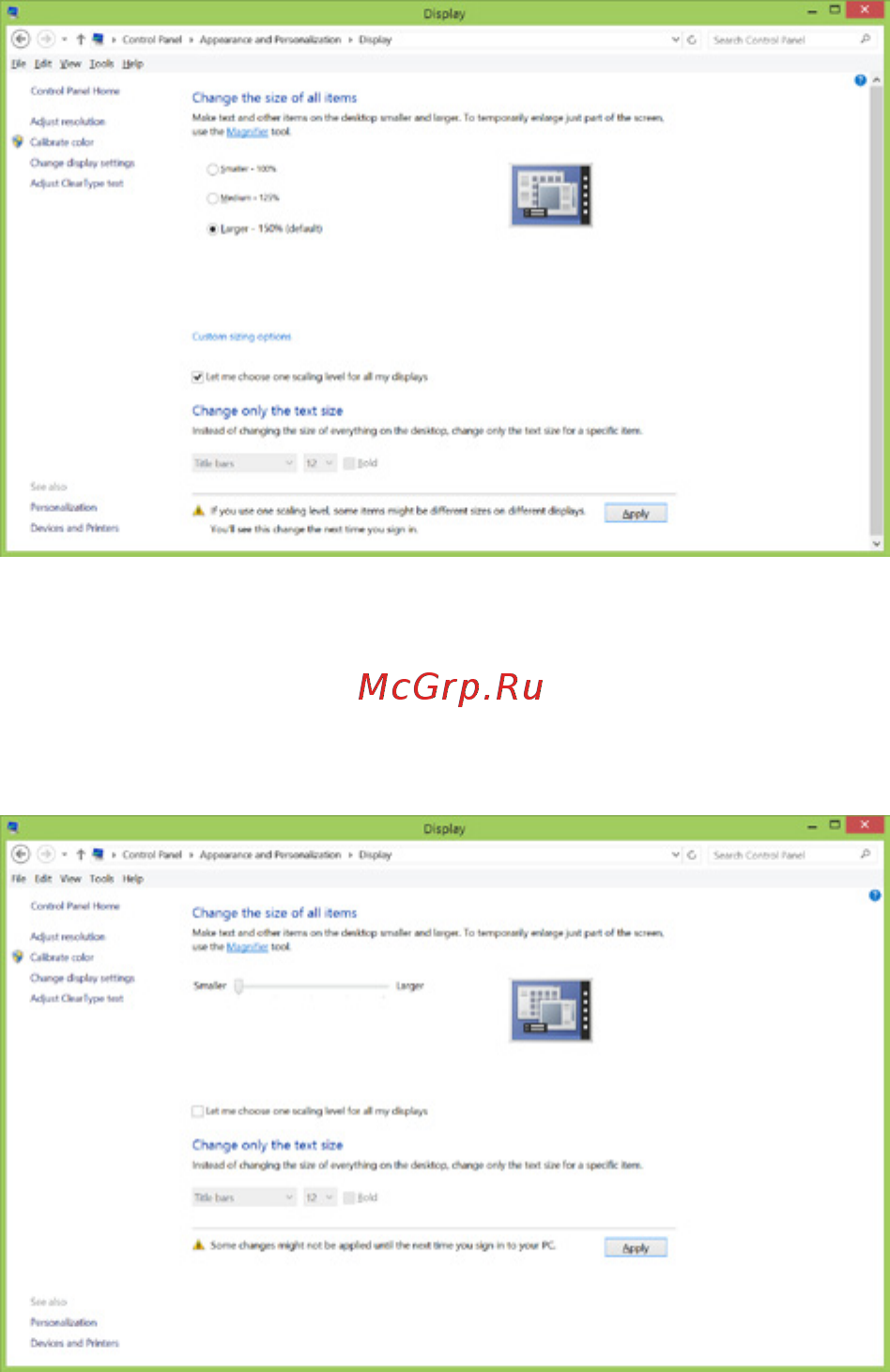 Dell 2715-0883 [67/82] Руководство по настройки размера шрифта