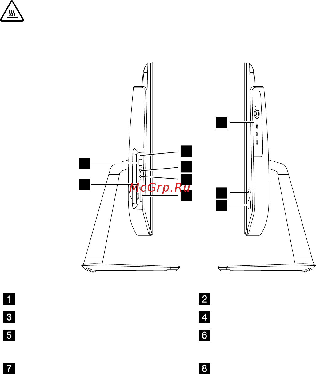 Lenovo C50-30 F0B100MNRK [8/61] Вид компьютера слева и справа