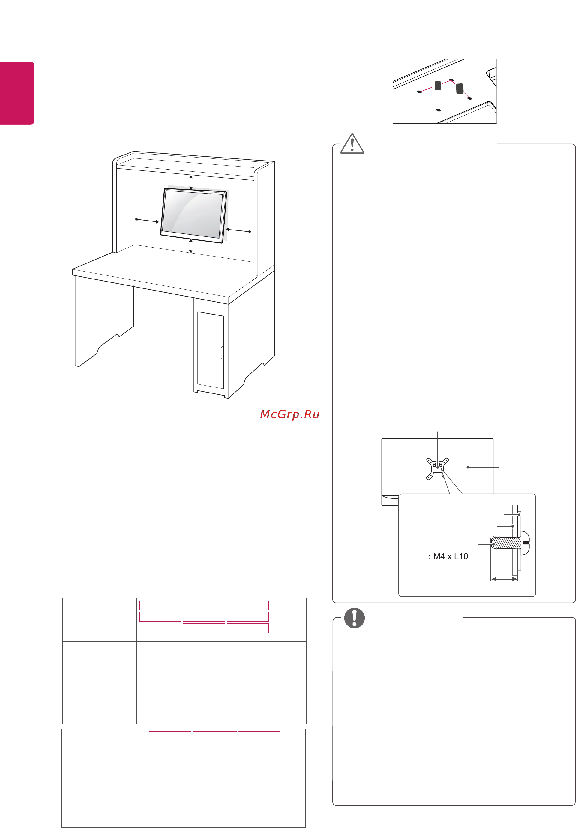 LG 20M38A-B [15/45] Крепление на стене