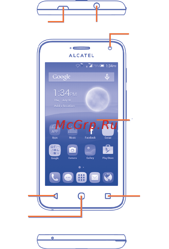 Alcatel OneTouch PIXI FIRST Soft Slate (4024D) [2/44] Ваш телефон
