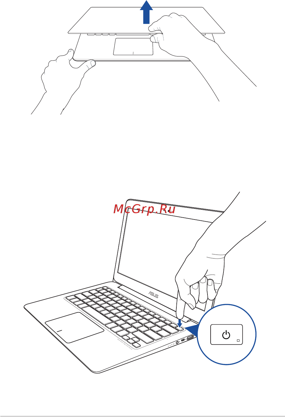 Asus UX305UA-FC042T [24/100] Откройте крышку