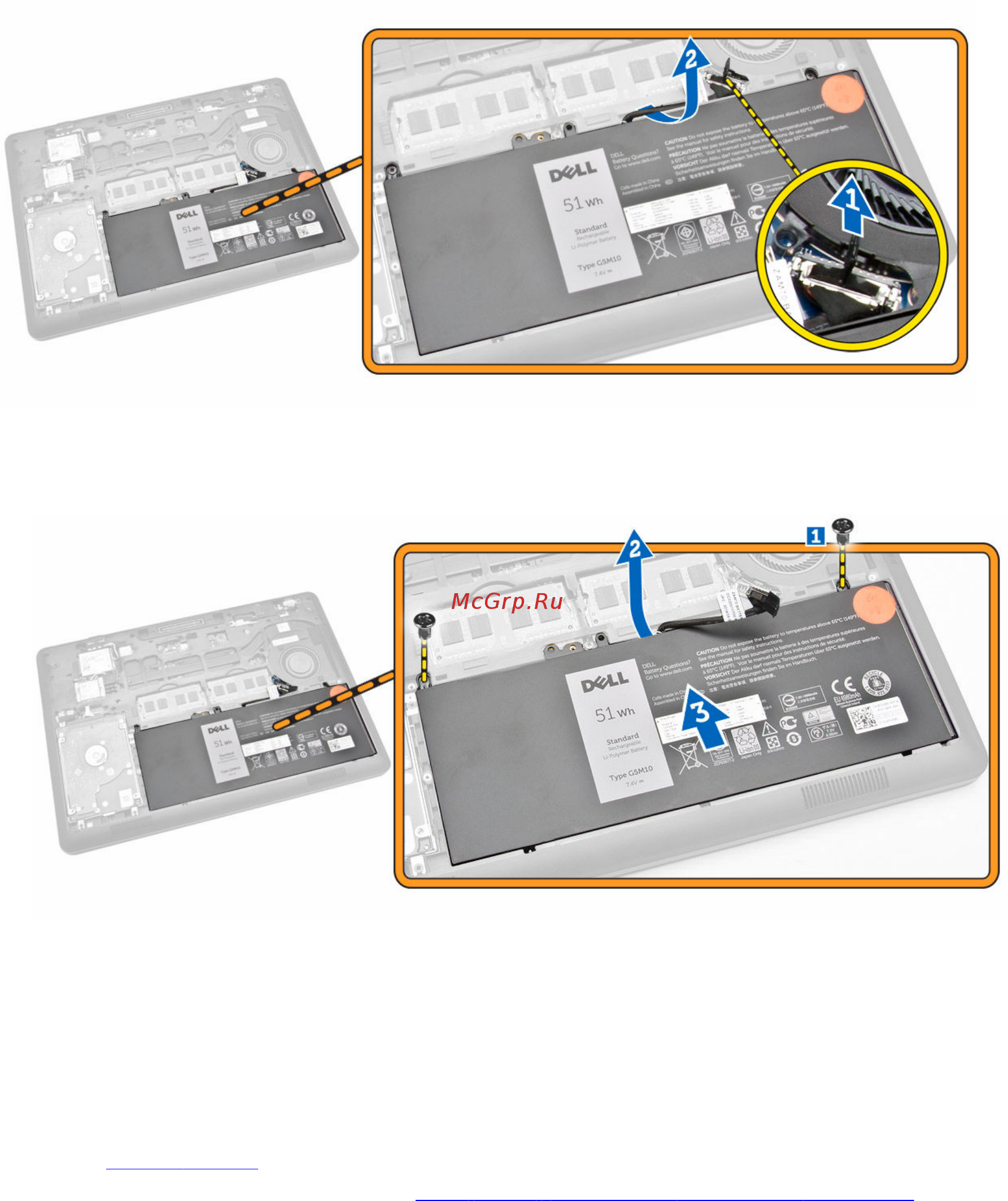 Dell Latitude E5450-7812 [10/62] Установка аккумулятора