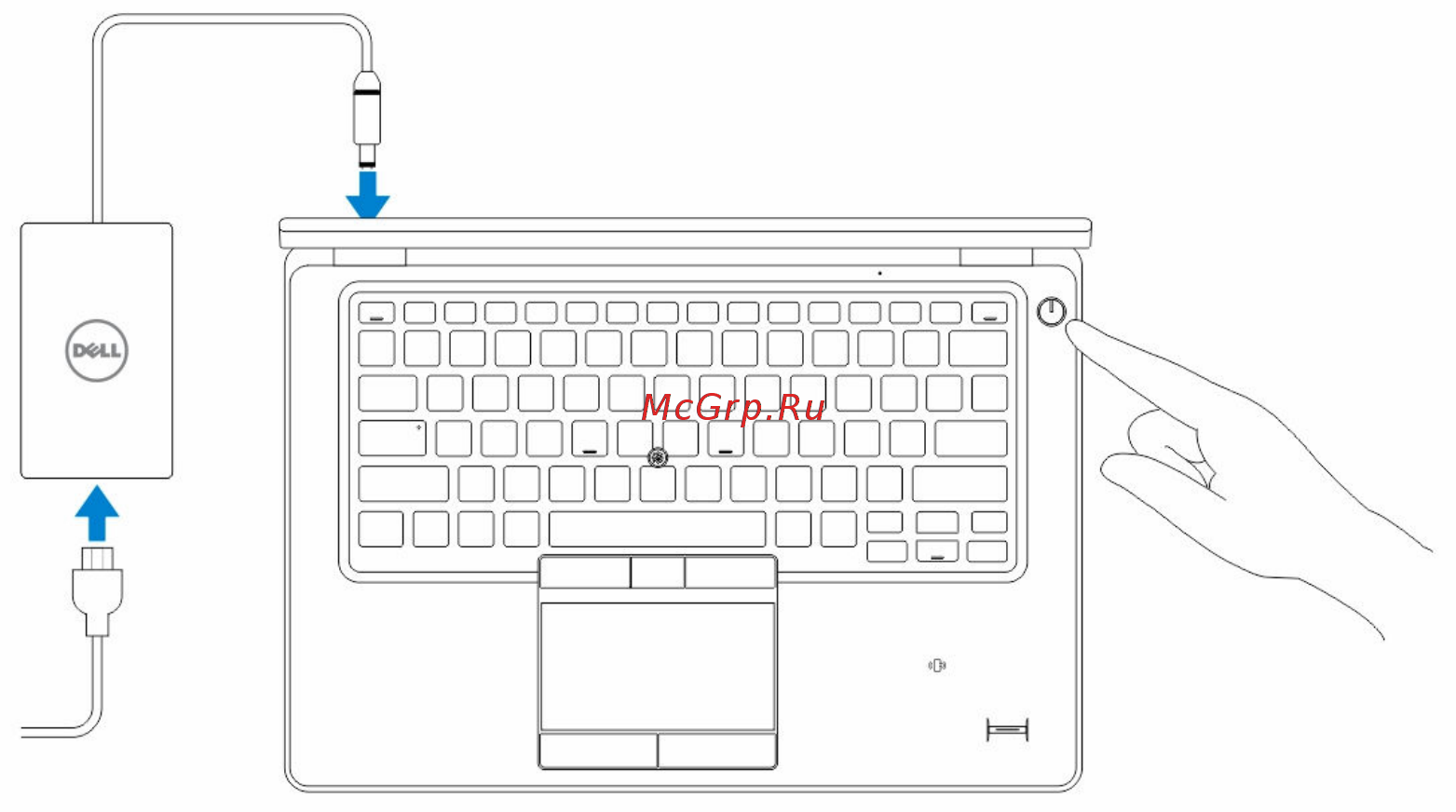 Dell Latitude E5450-7812 [6/62] Подключение зарядного устройствавид спереди и сзади