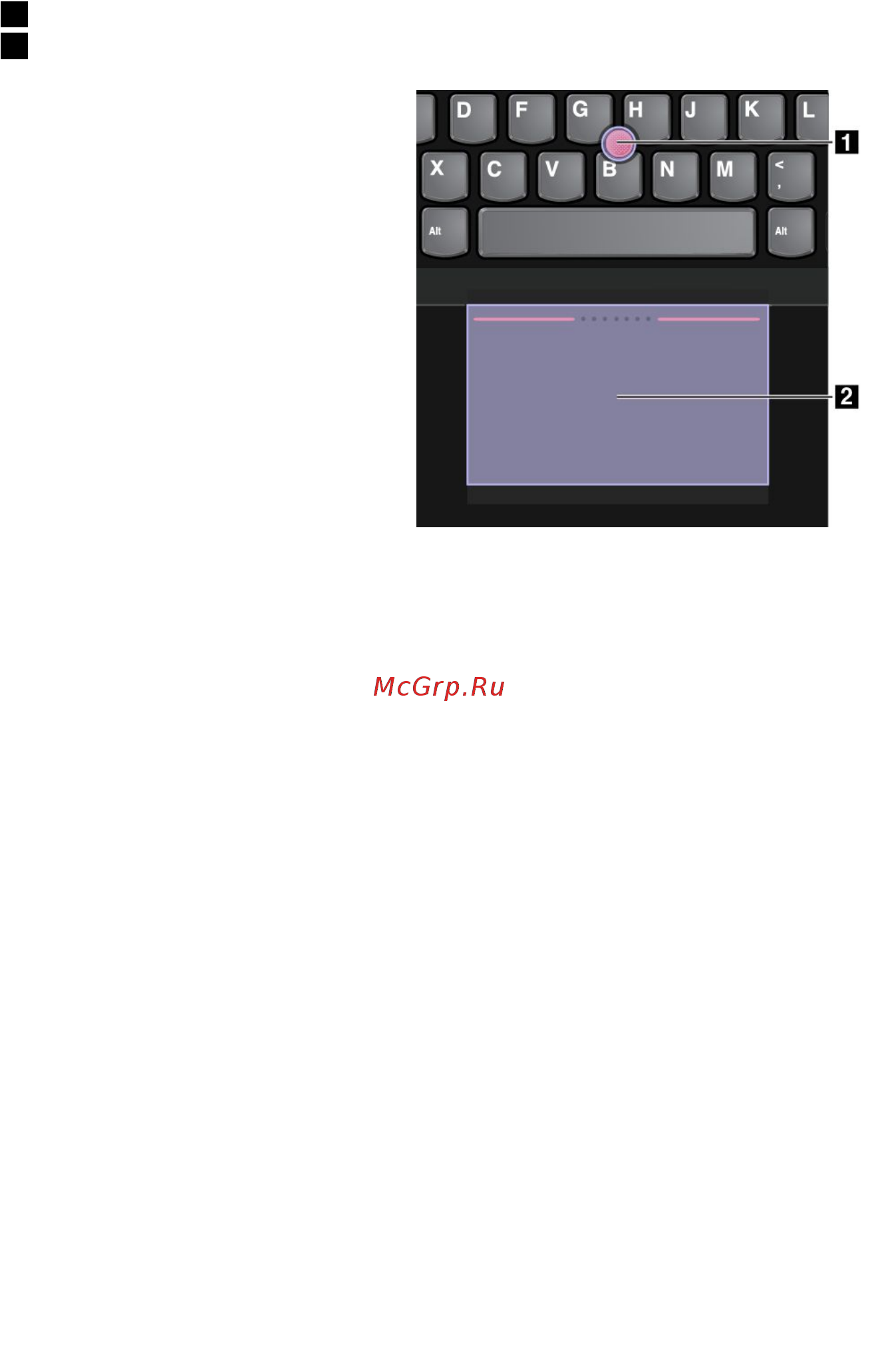 Lenovo ThinkPad T540p 20BE009BRT [45/212] Манипулятор thinkpad без кнопок trackpoint