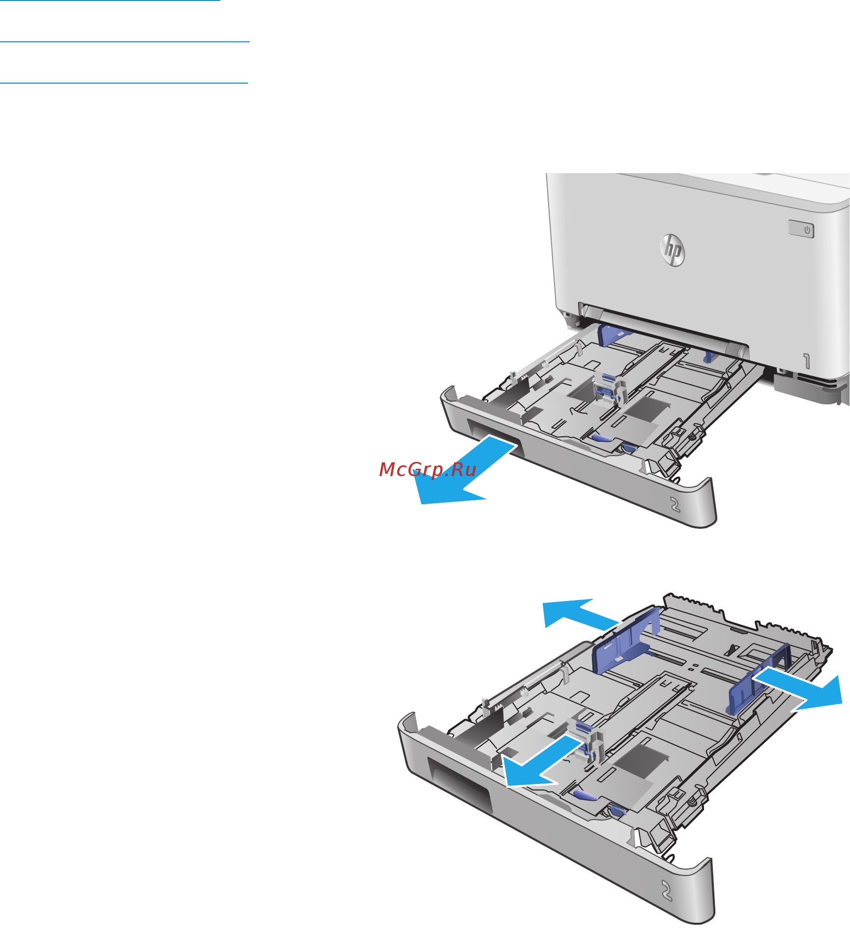 HP Color LaserJet Pro M252dw (B4A22A) [30/116] Загрузка бумаги в лоток 2