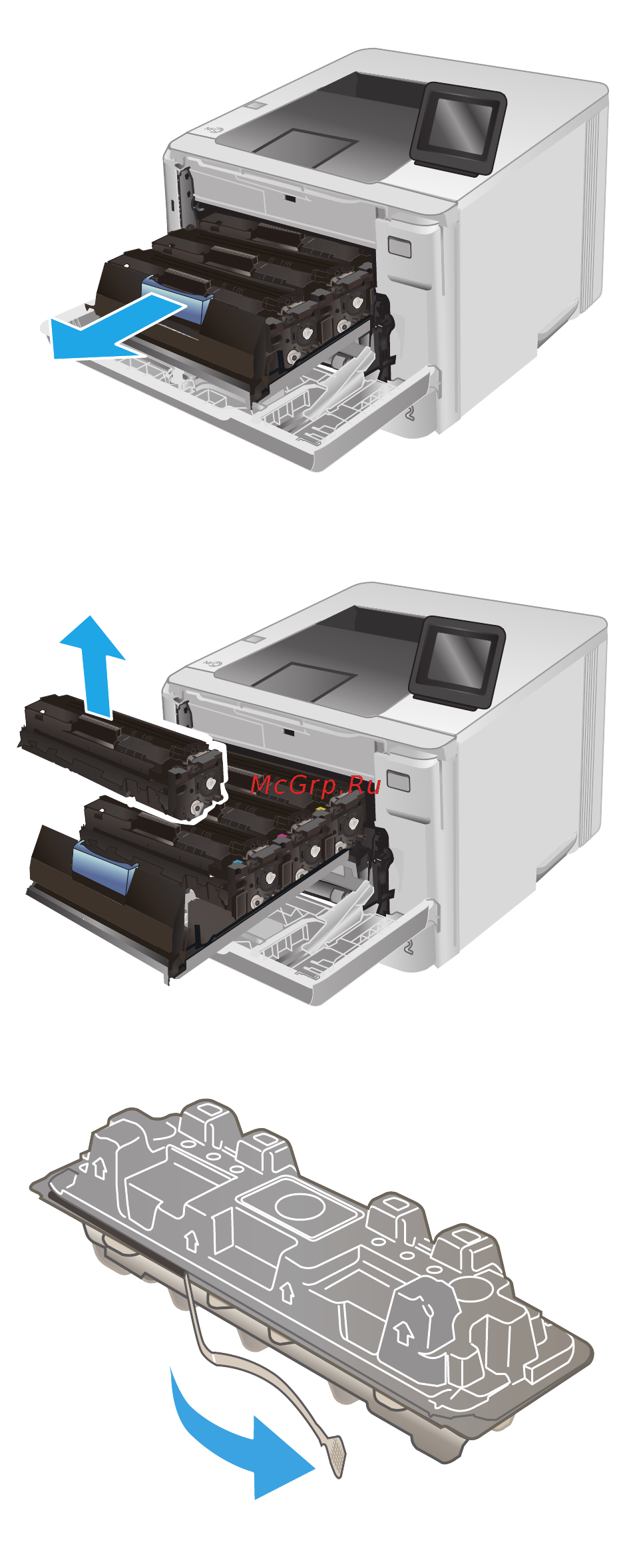 HP Color LaserJet Pro M252dw (B4A22A) [42/116] Глава 3 расходные материалы дополнительные принадлежности и запасные части ruww