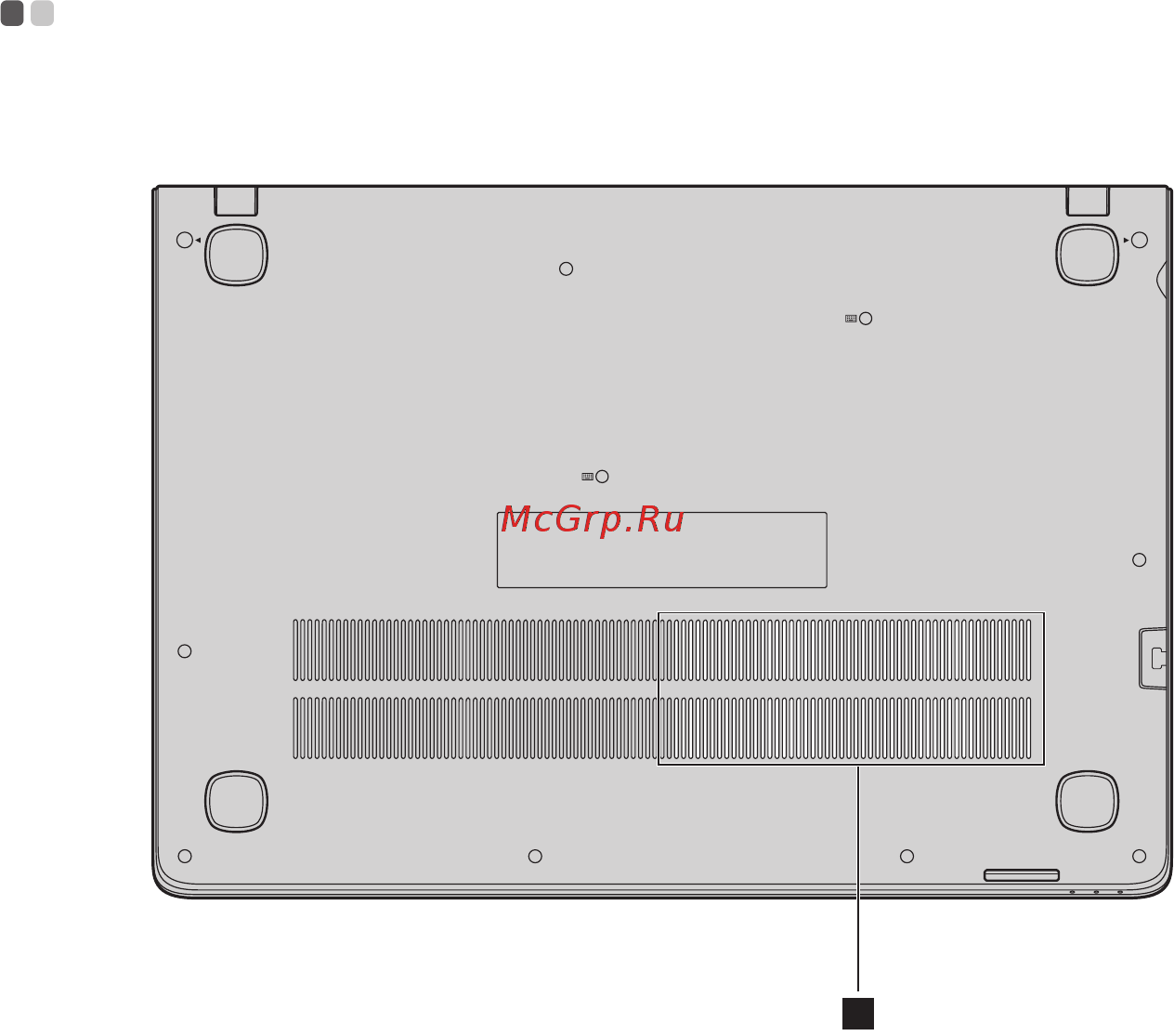 Lenovo IdeaPad 100-15 80MJ005ARK [17/40] Вид снизу