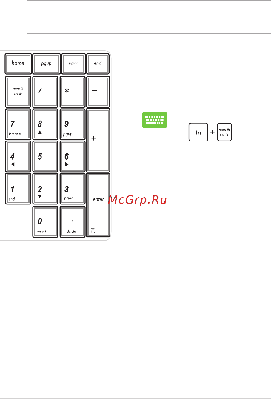 Asus X540SA-XX018D [36/112] Использование цифровой клавиатуры