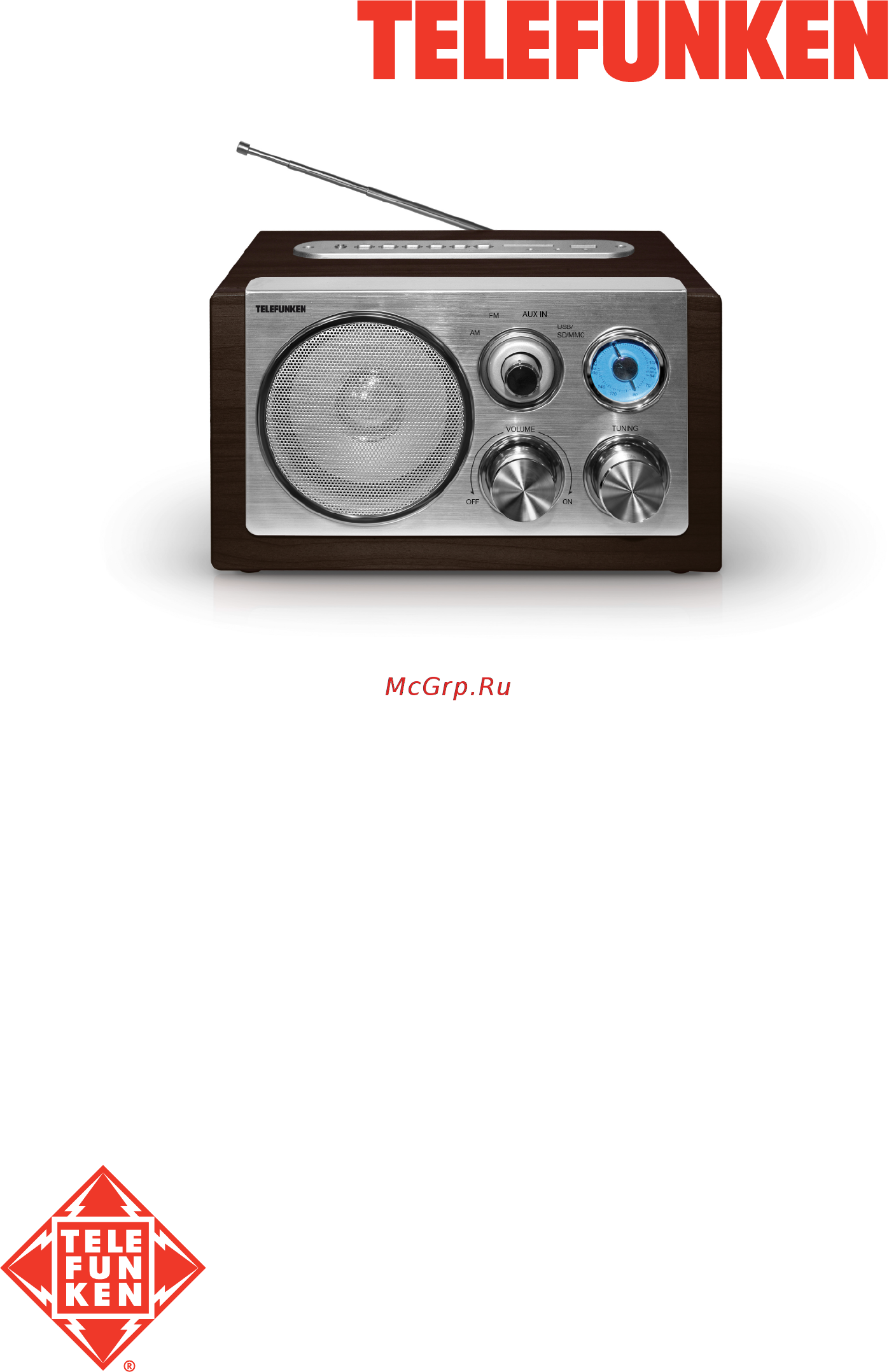 Telefunken TF-1638U Dark Wood Инструкция по эксплуатации онлайн