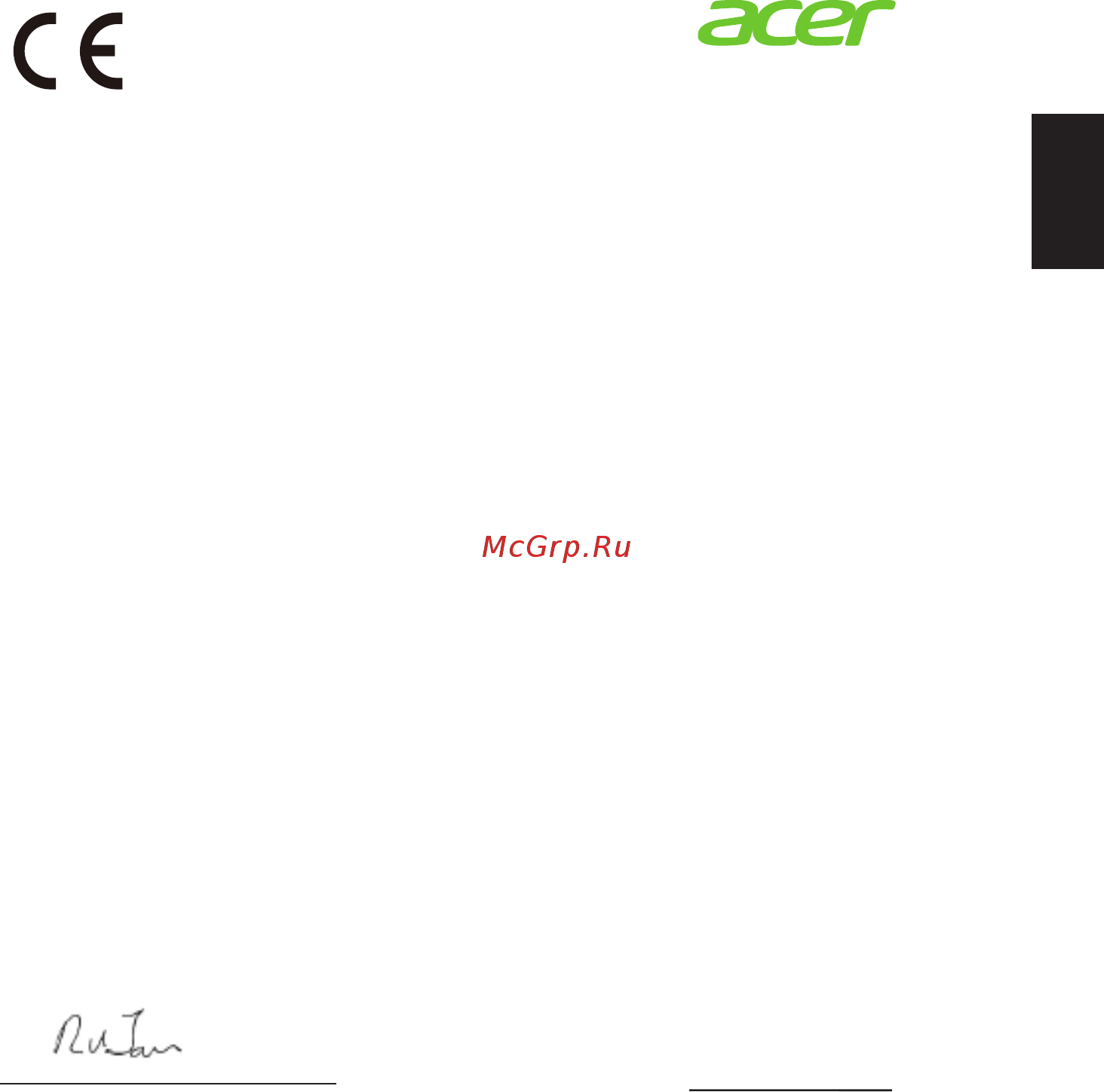 Acer RT240Ybmid [9/28] Declaration of conformity