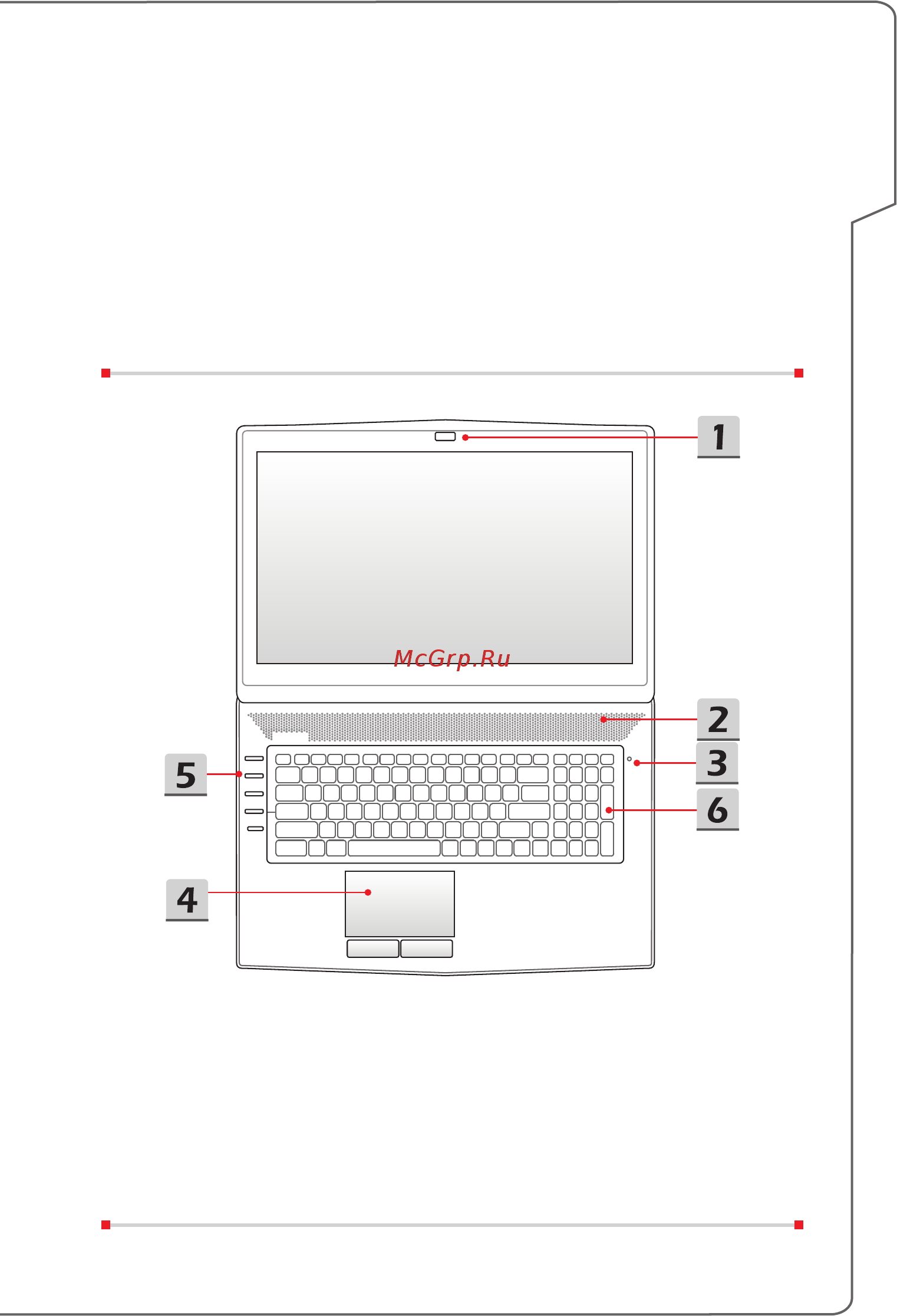 MSI GT72 6QE-1250RU [13/65] Вид сверху в открытом состоянии