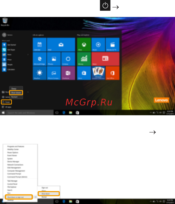 Lenovo IdeaPad Y700 (80NV0042RK) [23/38] Выключение компьютера