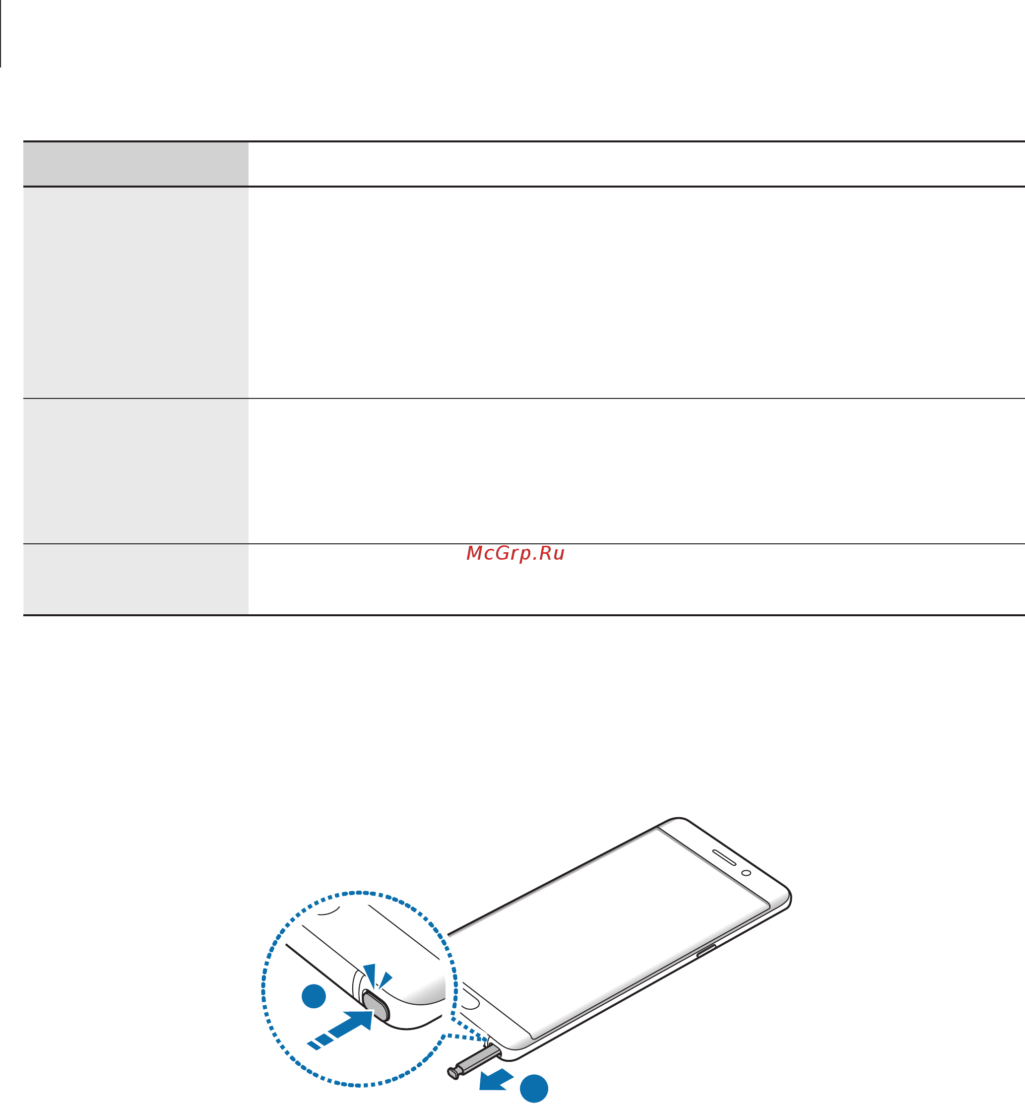Samsung Galaxy Note 7 SM-N930F Gold [11/224] Отсоединение пера s pen