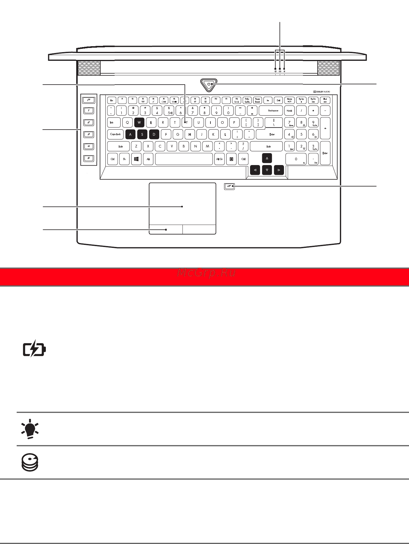 Acer Predator 17X GX-791-747Q NH.Q12ER.004 [10/104] Вид клавиатуры