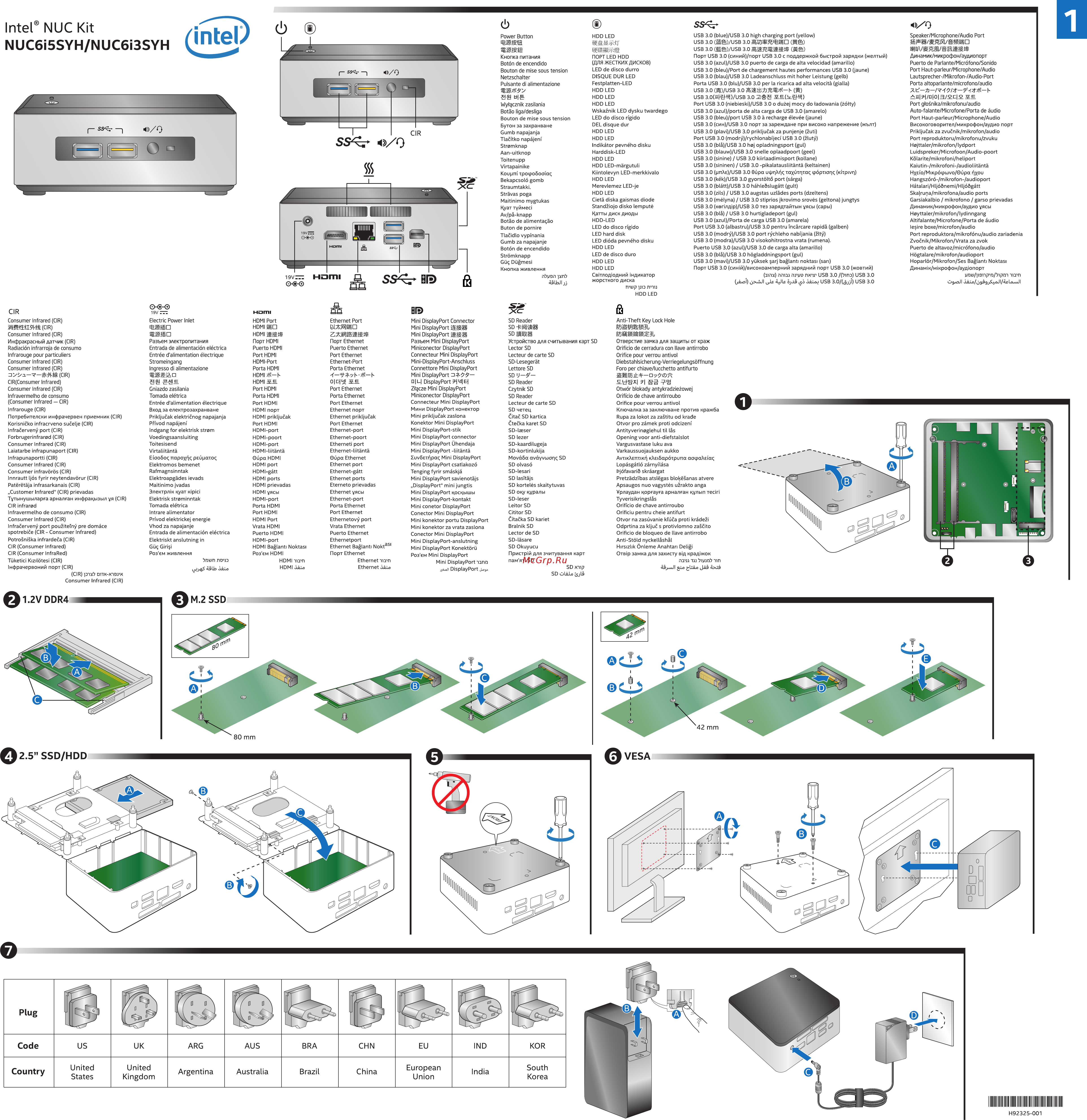 Intel NUC Kit BOXNUC6i5SYH Инструкция по эксплуатации онлайн