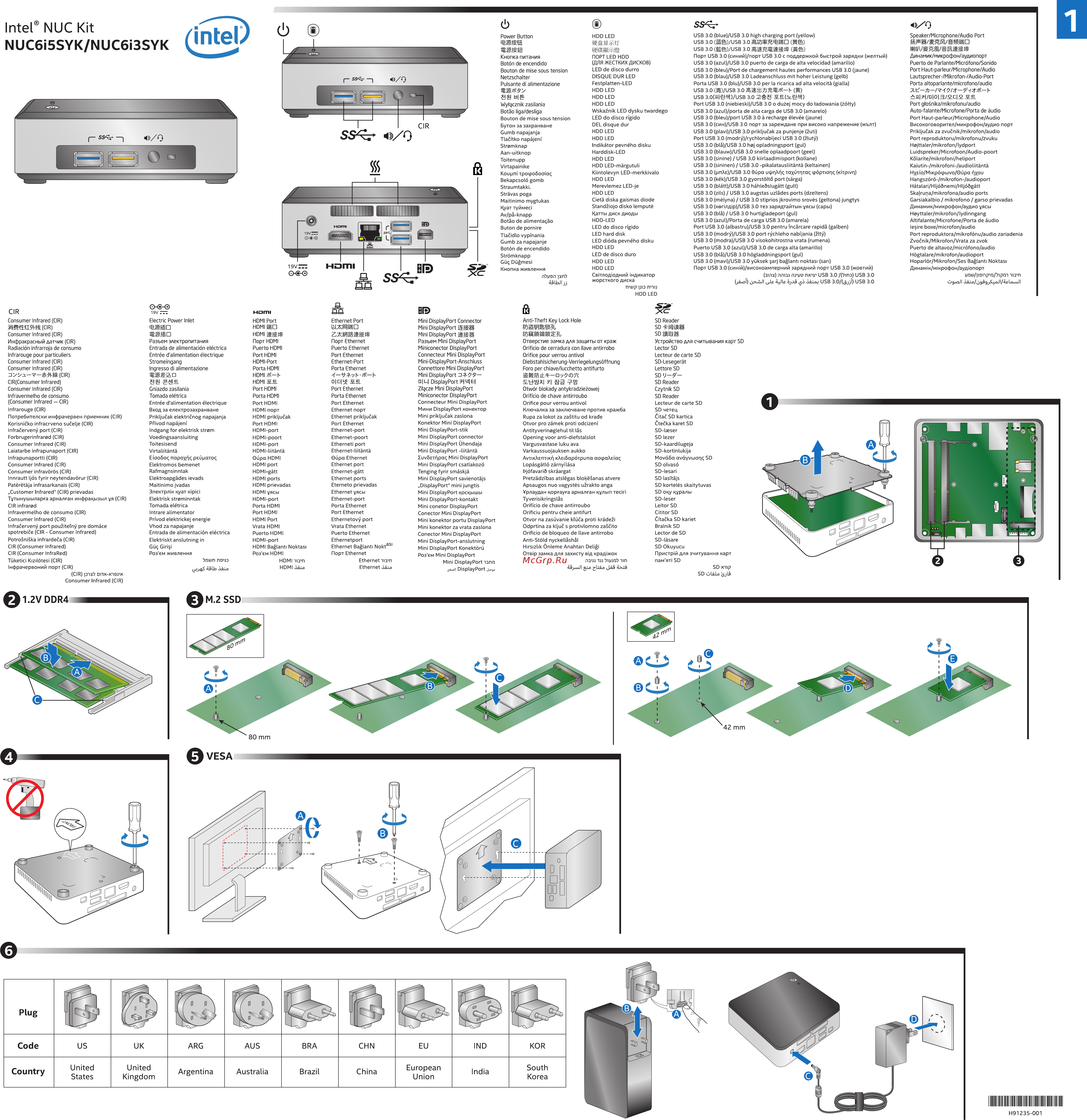 Intel NUC Kit BOXNUC6i5SYK Инструкция по эксплуатации онлайн